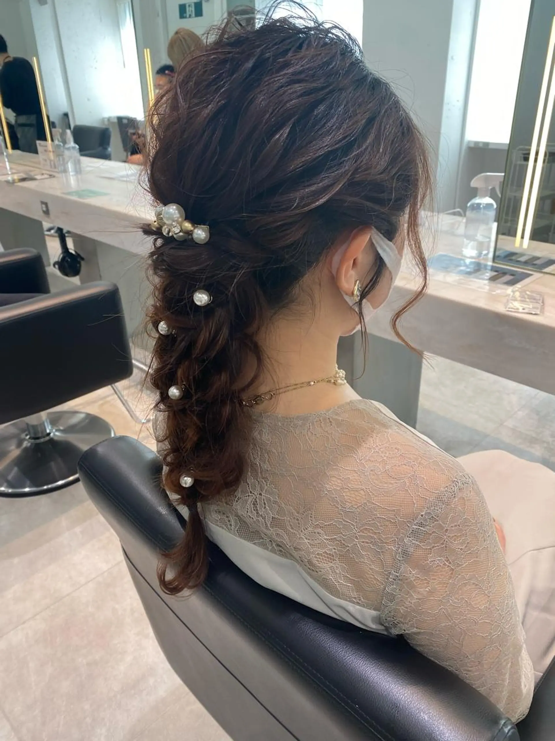 ロング ヘアセット 🍋暖色カラーヘアア レンジniina🍋のヘアスタイル