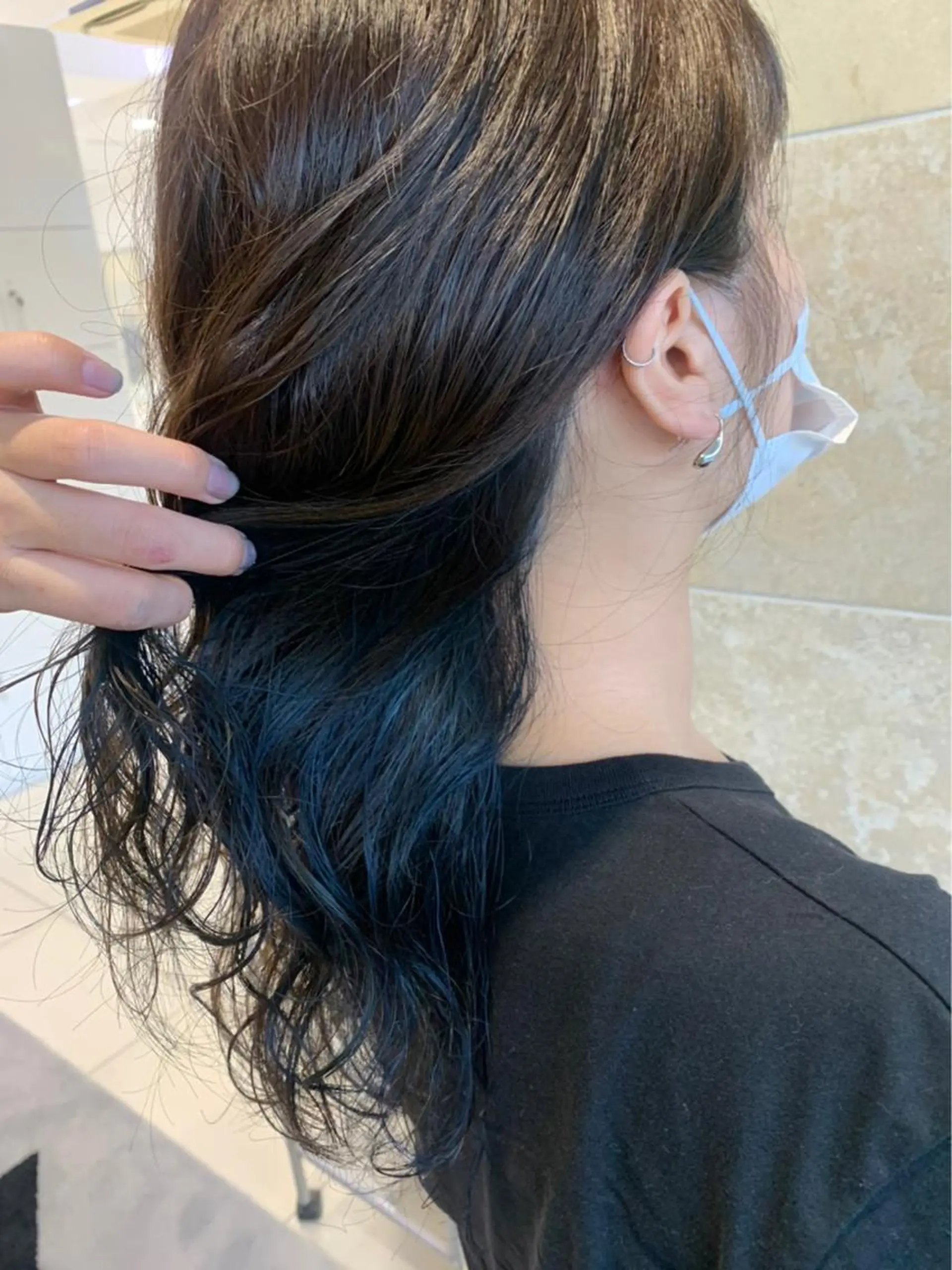 セミロング カラー 後輩のモデル募集中 河端　麻佑のヘアスタイル