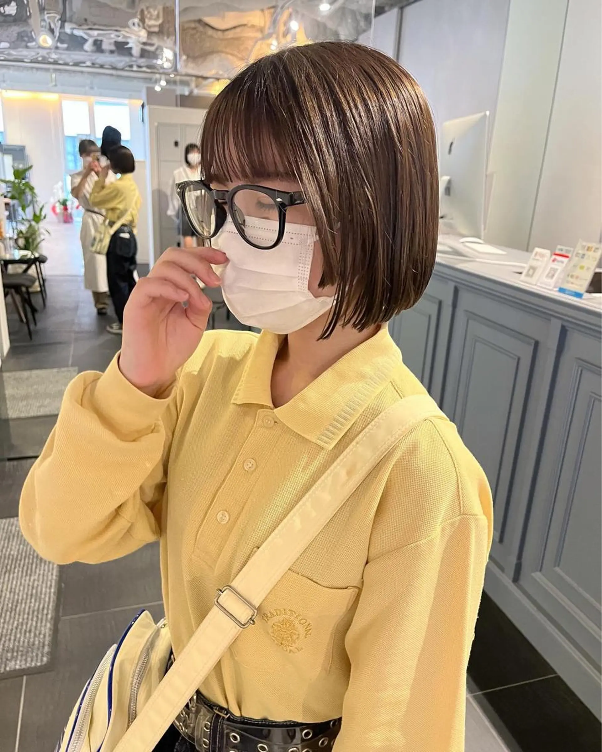 ショート 切りっぱなしボブ ボブ 顔周りカット 姫カット 似合わせカット カット ショート/パーマ/ カラー/FUKOのヘアスタイル