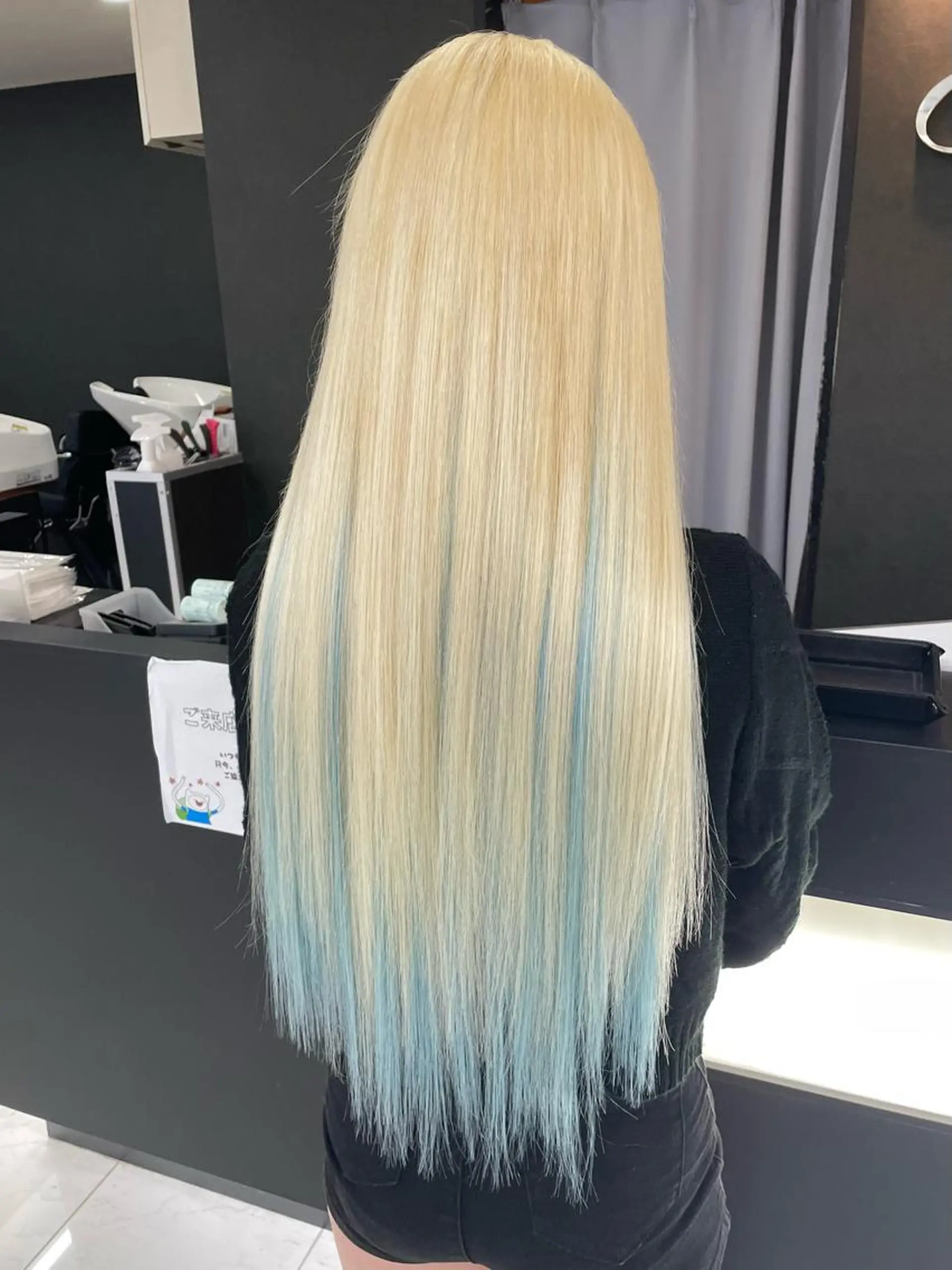 ロング ヘアカラー エクステ Ria OSAKA 梅田所属・マリカ🦋韓国 ハイトーン/エクステのヘアスタイル