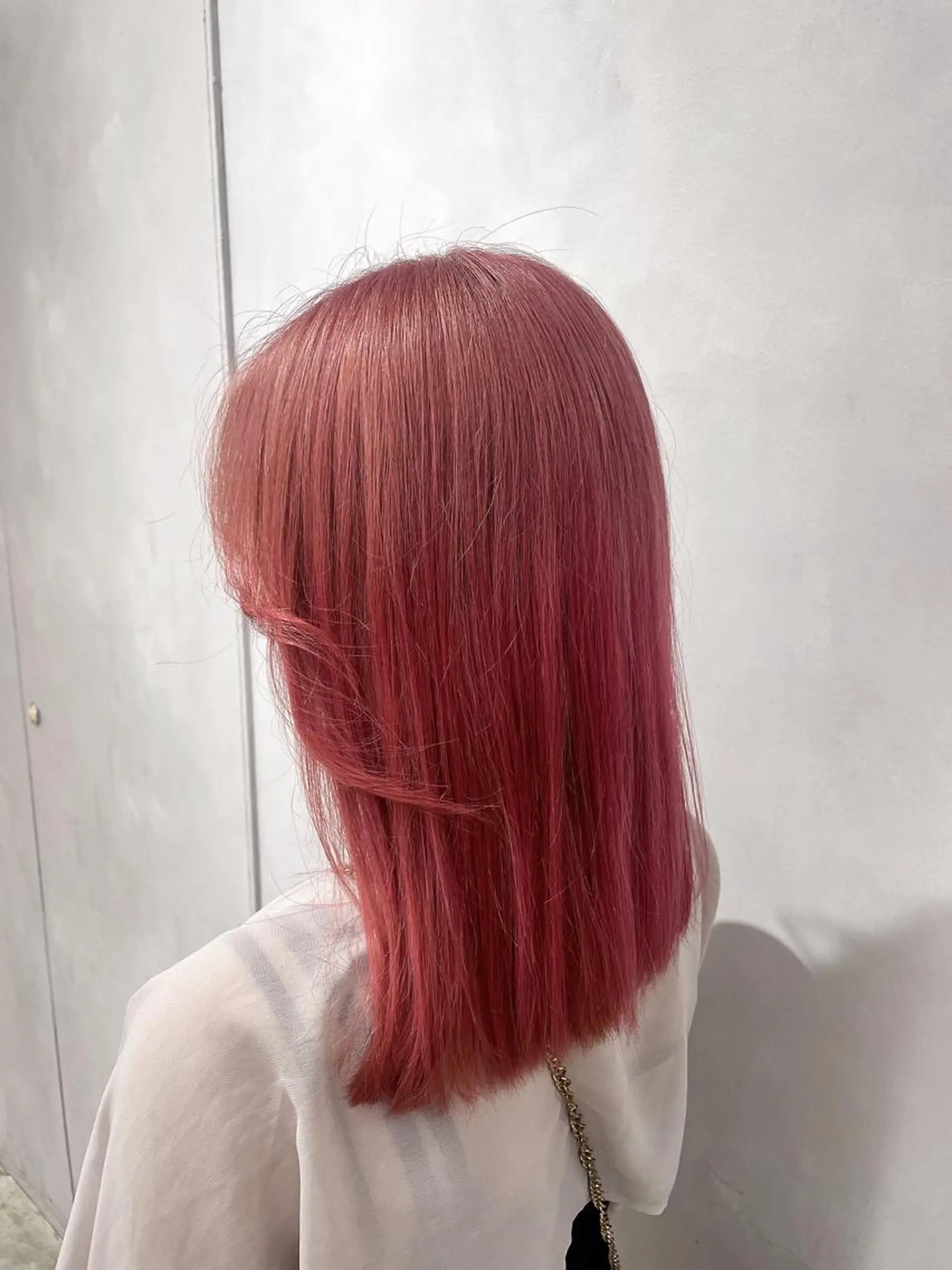 ミディアム カラー ブリーチ ダブルカラー ピンクカラー トリートメント 透明感カラー✨艶髪 制作🌱山根あゆみのヘアスタイル