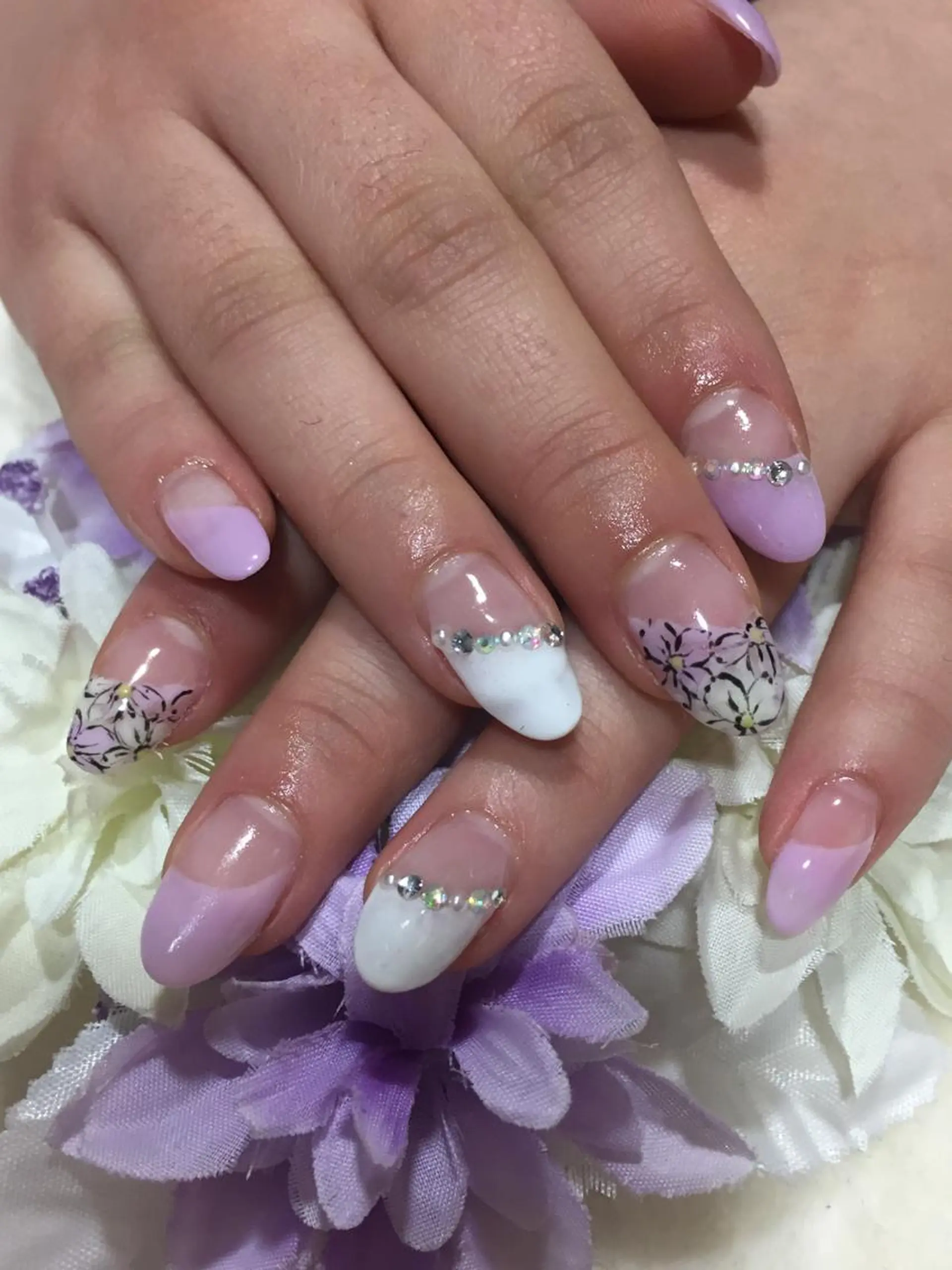 ネイル スカルプネイル Sympa 𝓜iwako🐰ᩚのネイルデザイン