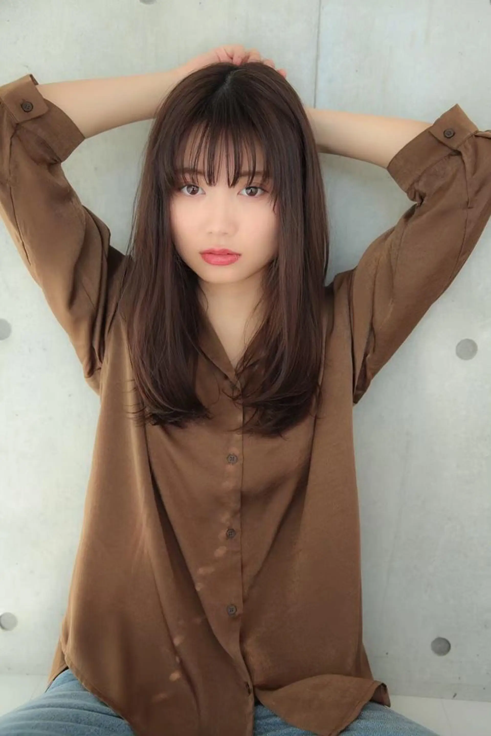 ミディアム カラー カット 縮毛矯正 トリートメント ヘッドスパ ヘアセット 🪞official FRUITS渋谷🩰のヘアスタイル