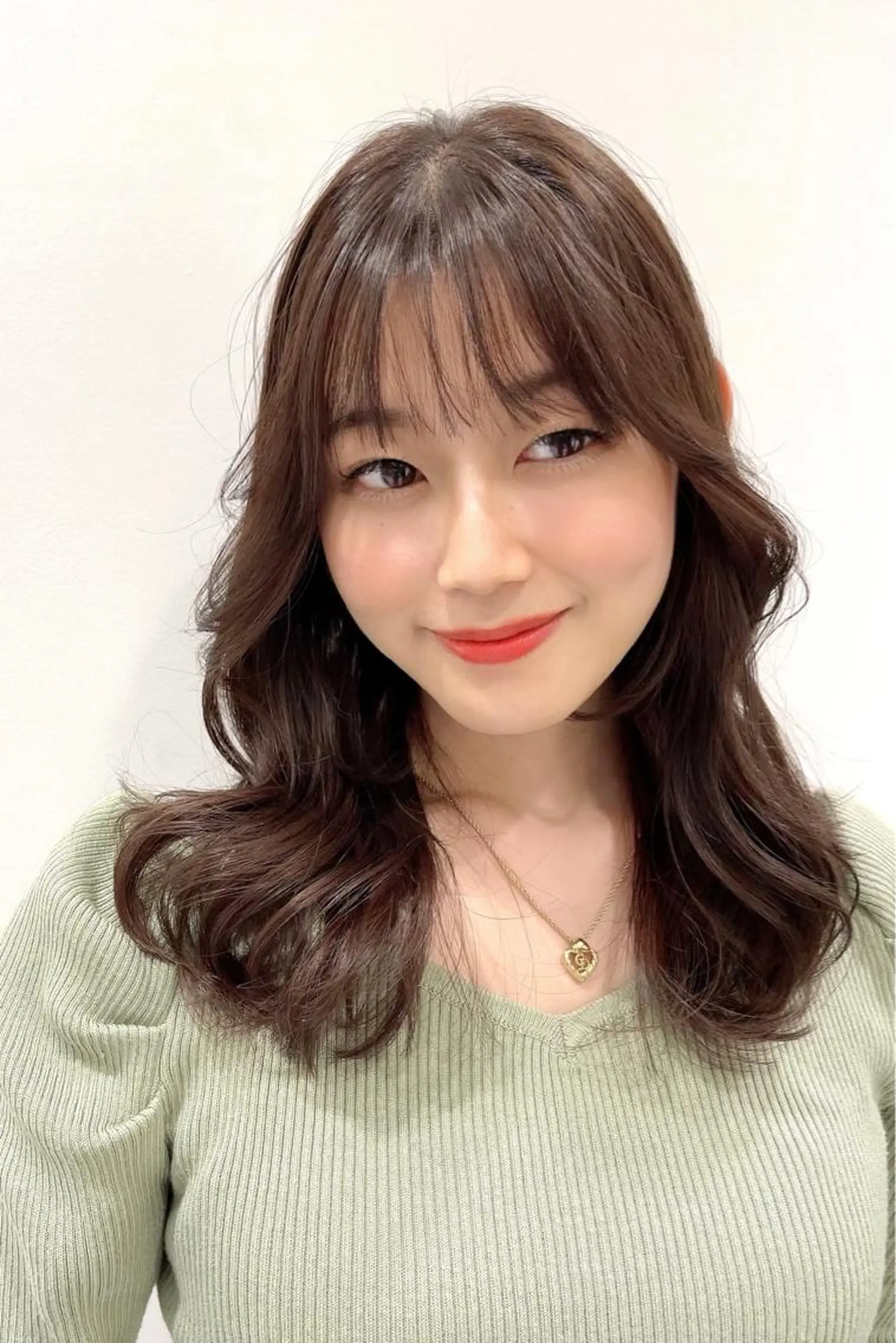 ロング カット 縮毛矯正 レイヤー/韓国 ❤️髪質改善 芹奈のヘアスタイル