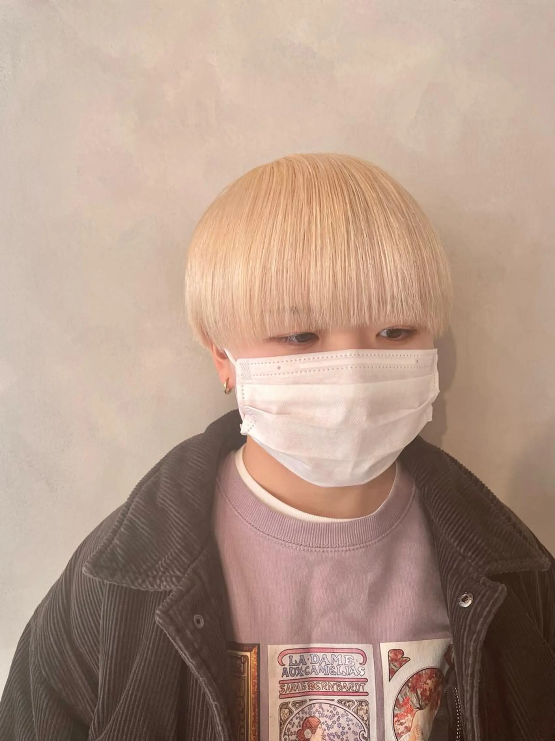 ショート カラー ヘアカラー トリートメント ヘアセット meme原宿所属・ブロンド・ハイトーン ／遠藤将太のヘアスタイル