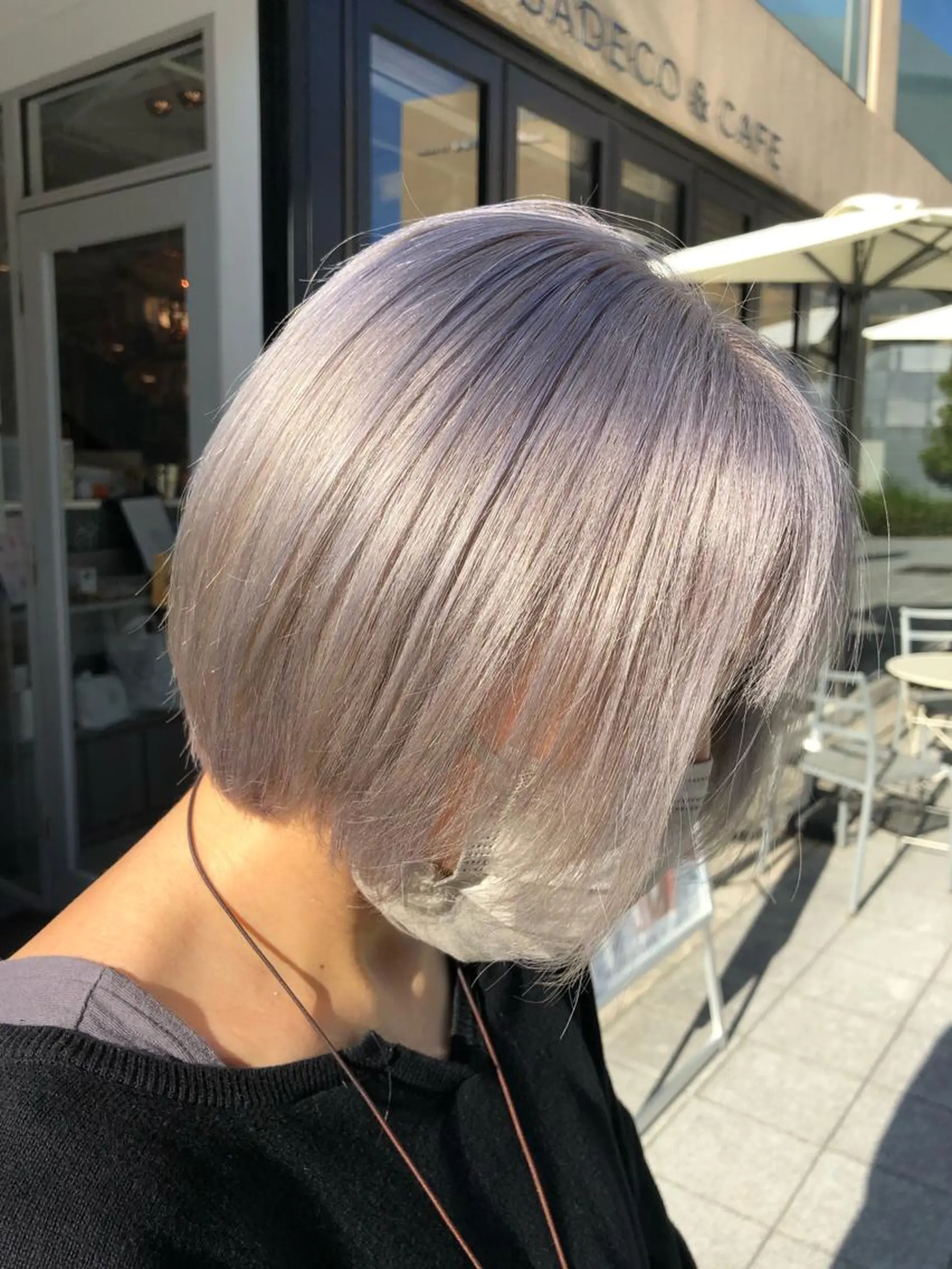 ショート カラー ハイトーンカラー alpha. カラーエクステ下妻のヘアスタイル