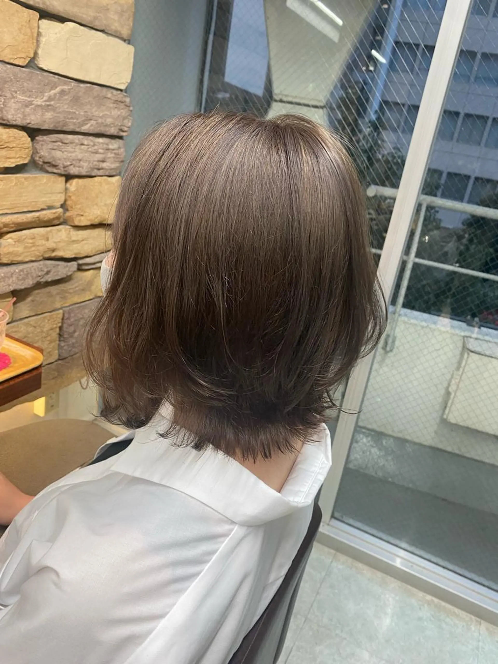 ミディアム カラー ブリーチ カット ヘアカラー トリートメント 後藤紗英/髪質改善 /オリーブベージュのヘアスタイル