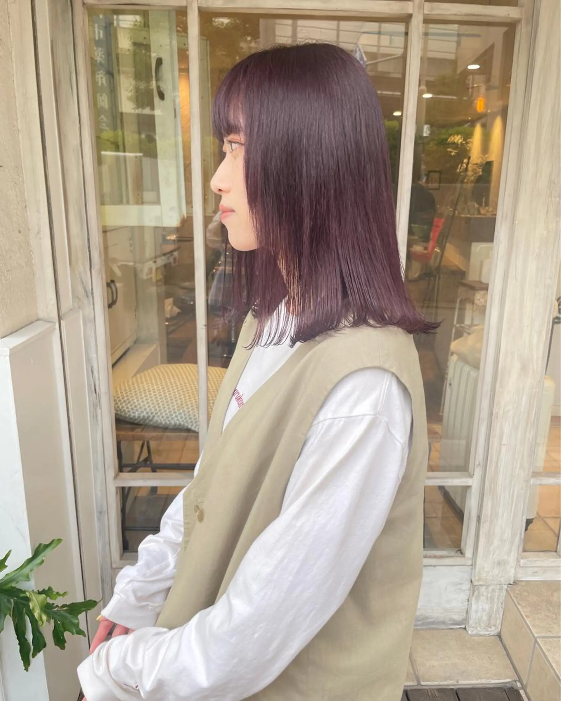 ミディアム カラー 🙃 透明感カラー/ボブのヘアスタイル