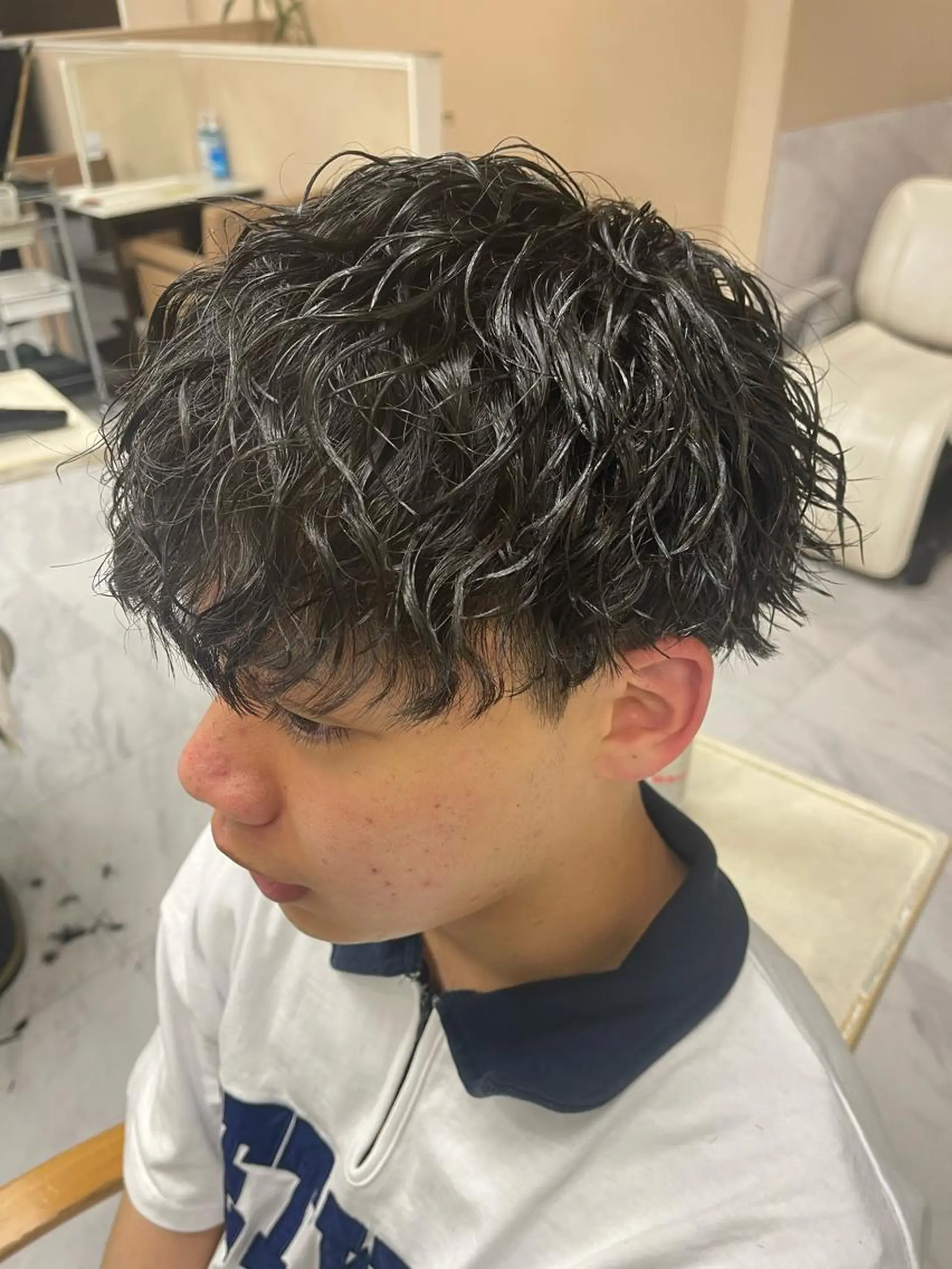 ショート パーマ メンズ メンズパーマ スパイラルパーマ カット パーマ トリートメント ❄️メンズカット 落合諒❄️のヘアスタイル