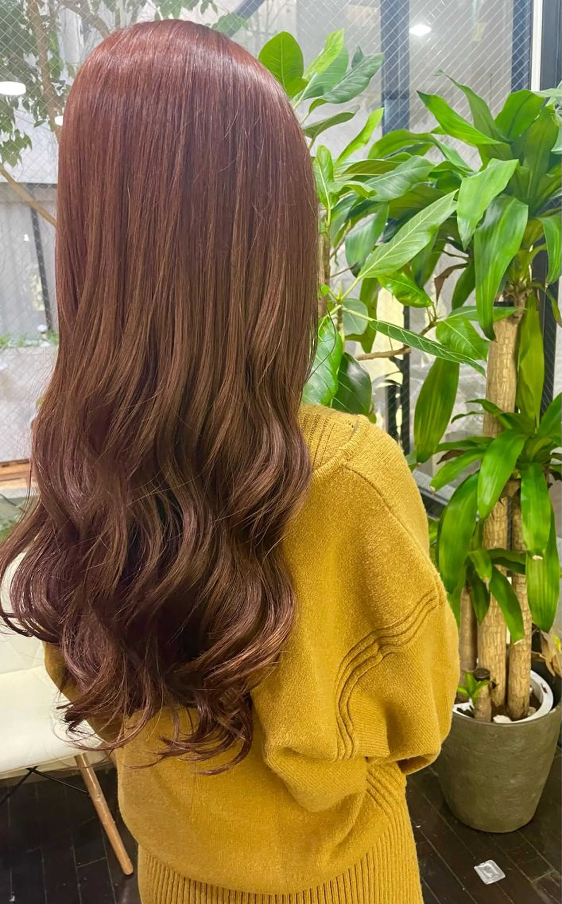 ロング カラー ブラウンカラー ピンクカラー ピンクブラウン クスカワ ノリエのヘアスタイル