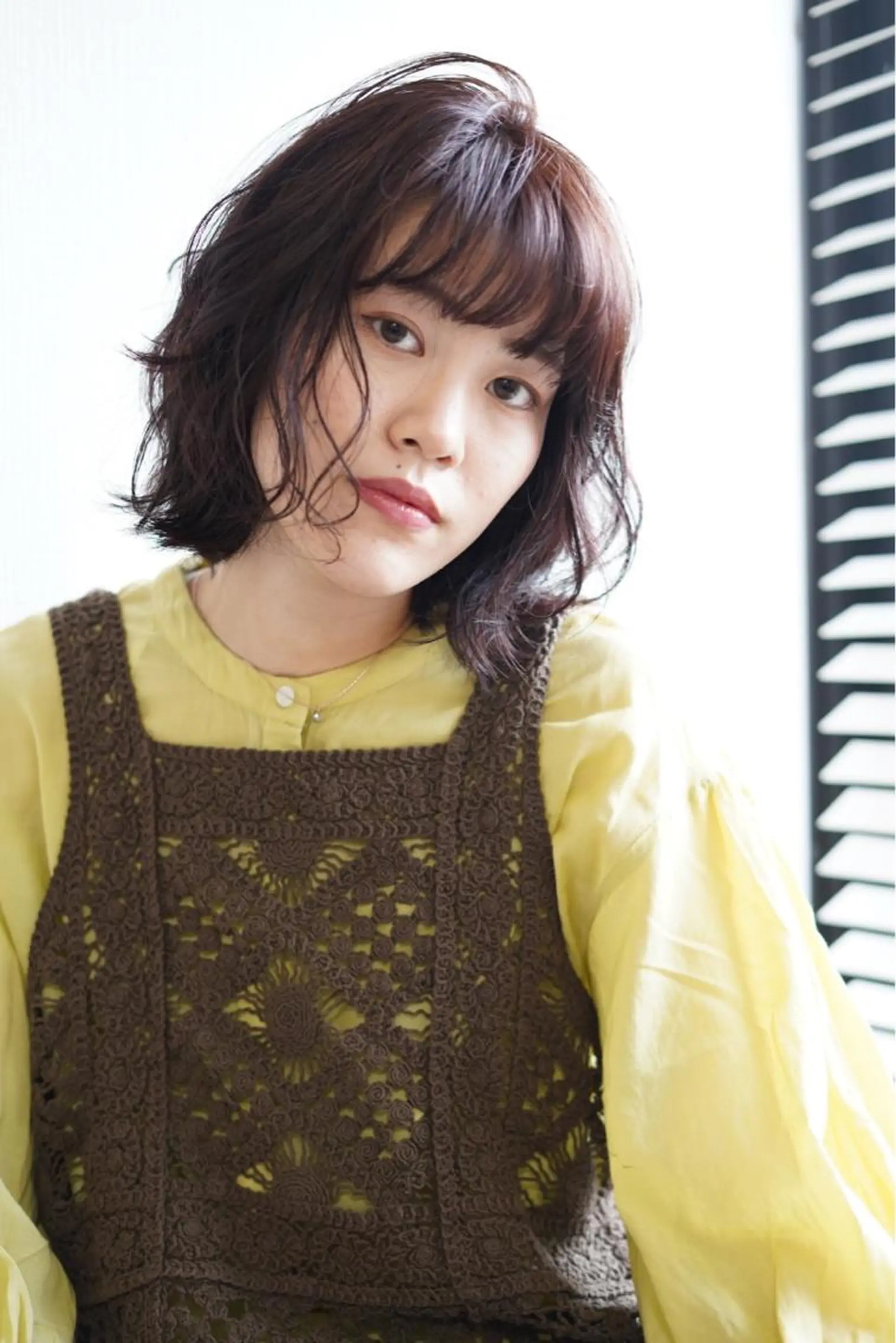 ミディアム ヘアカラー クロスパーマ/うる艶 カラー/Kurumiのヘアスタイル