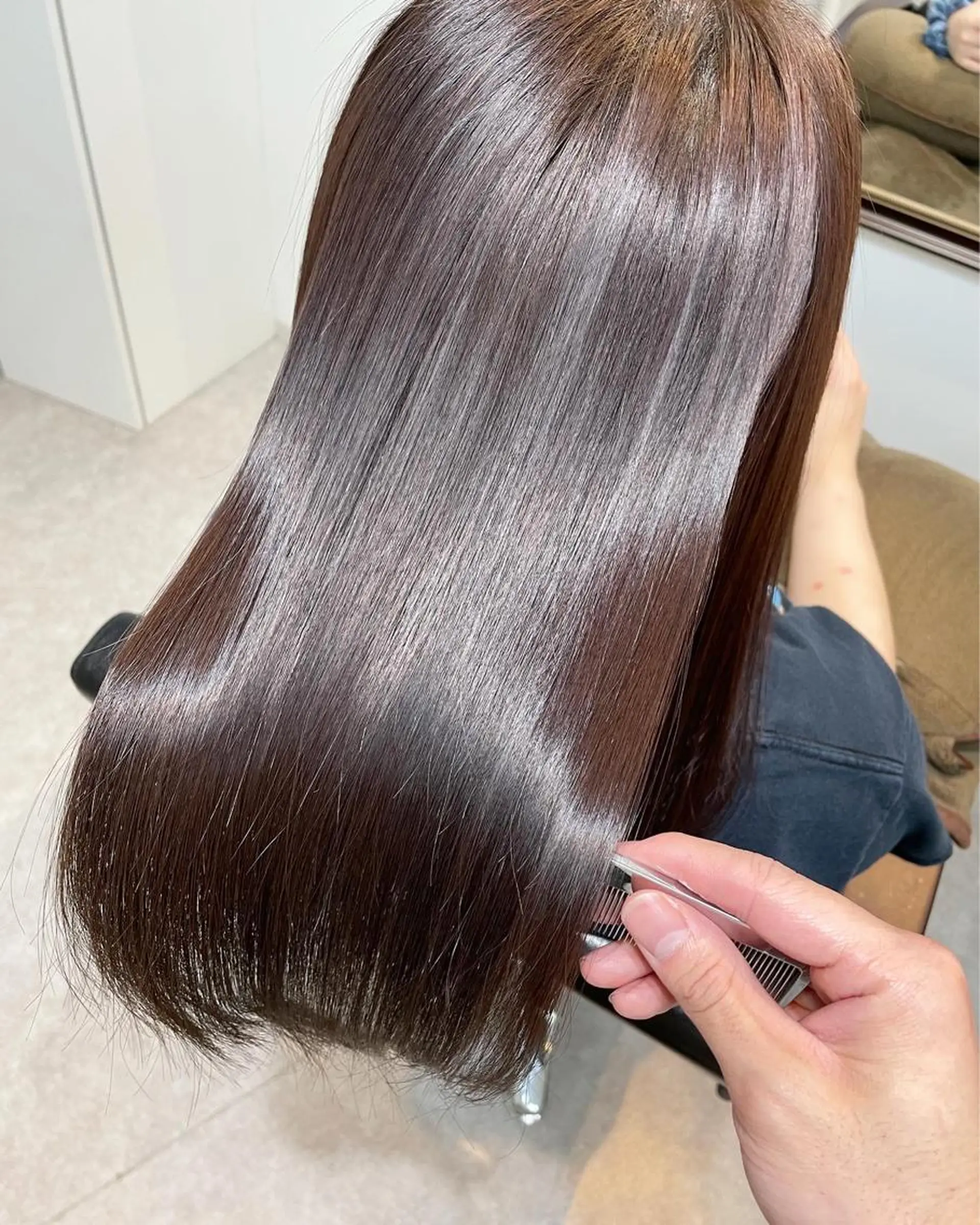 ロング 縮毛矯正 トリートメント Re:start所属・【髪質改善】大川 倖平のヘアスタイル