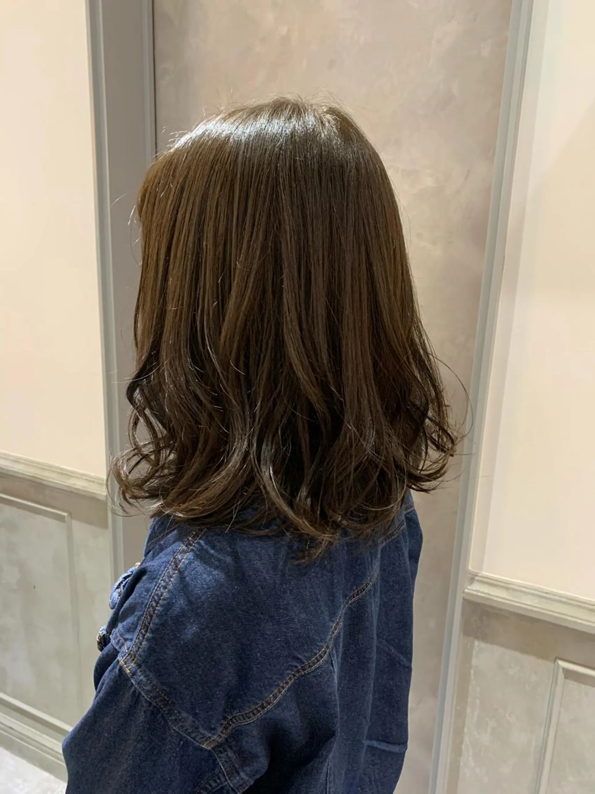 セミロング カラー ヘアアレンジ 髪質改善🩵艶髪 ストレート🩵山口のヘアスタイル