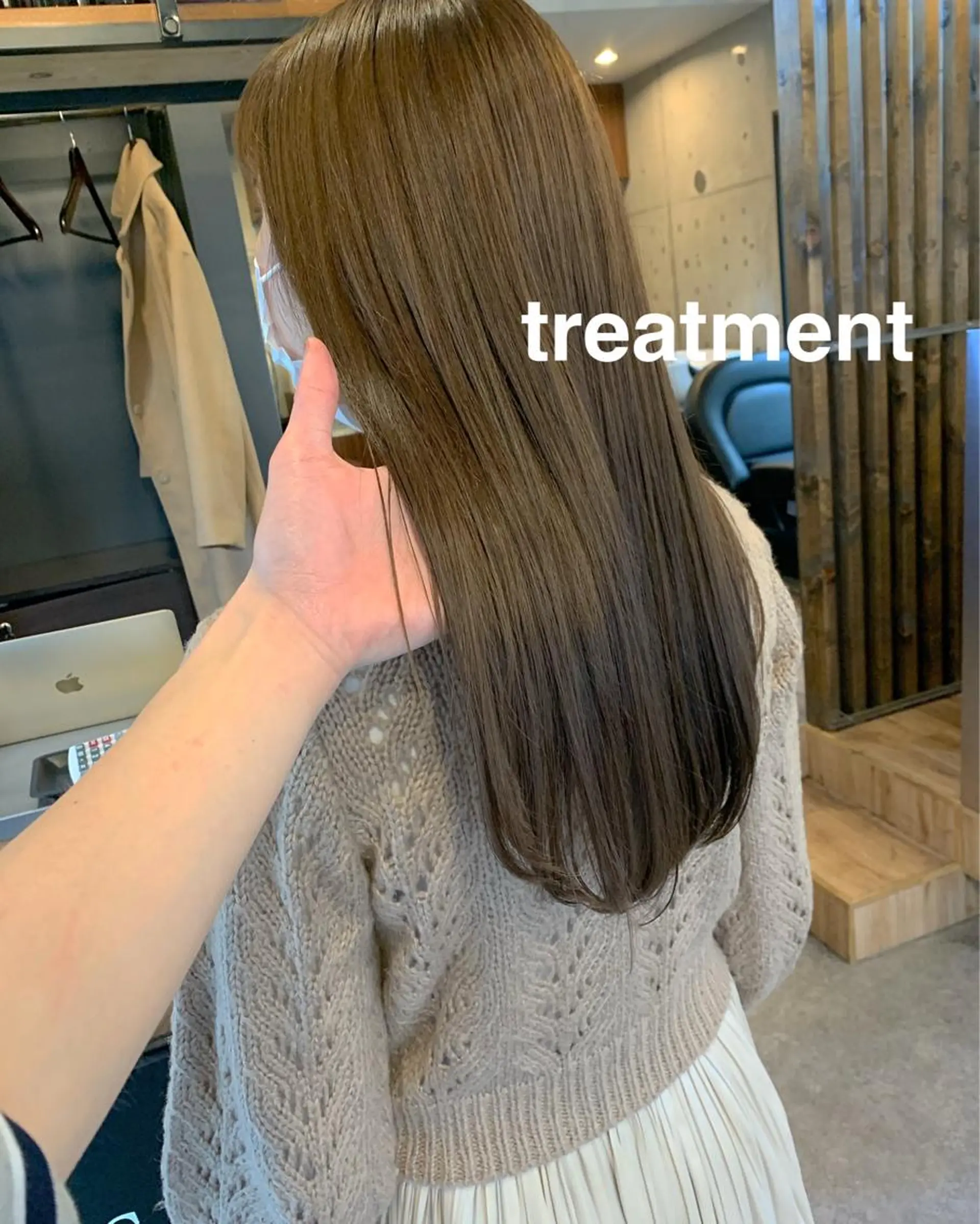 セミロング カラー アクアカラー 髪質改善 トリートメント 柔らかブラウン/顔周 りレイヤー♡ユウシのヘアスタイル