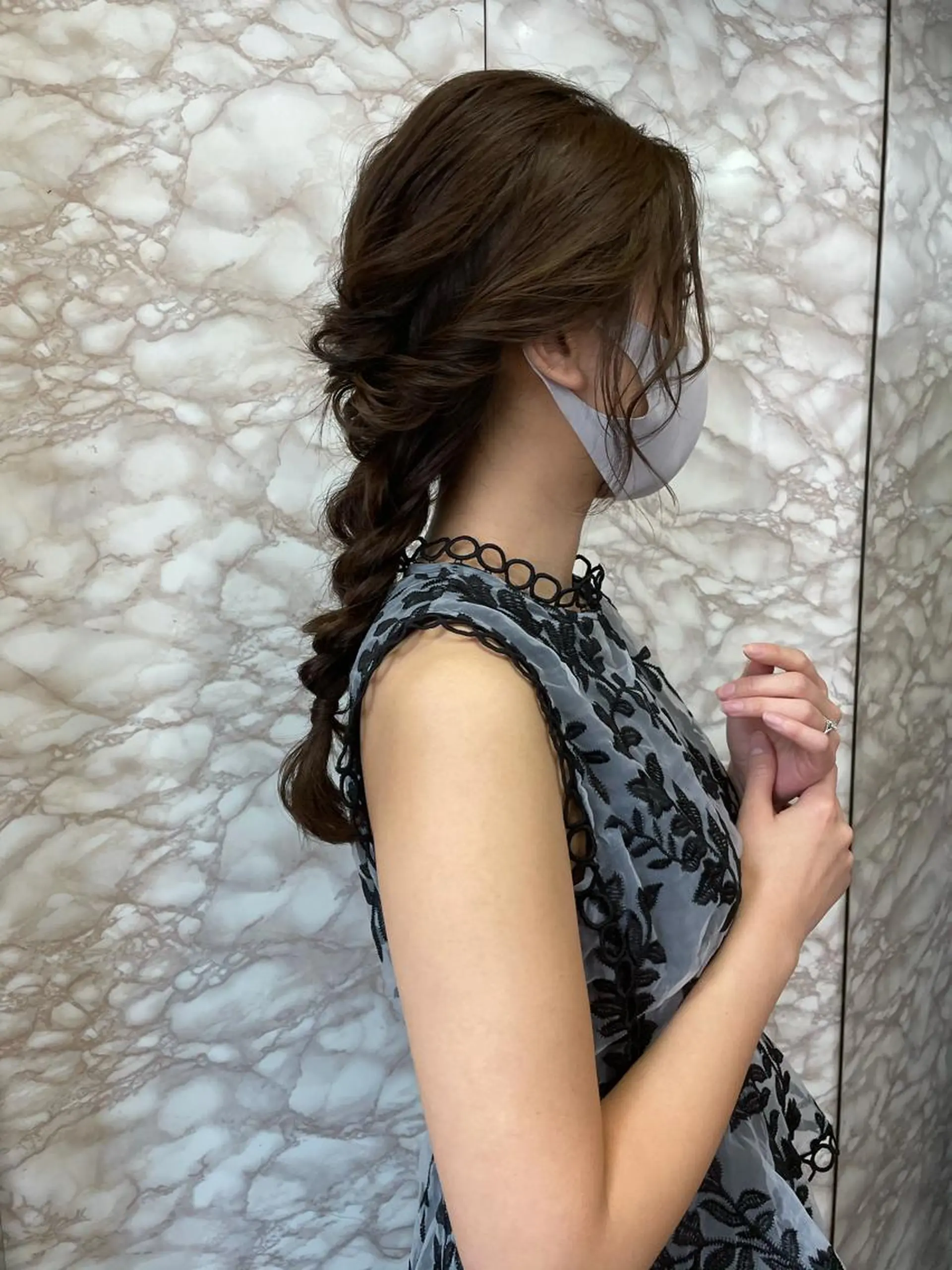 ロング カラー ヘアアレンジ YEAU　PLUS所属・極上の艶髪 RINAのヘアスタイル