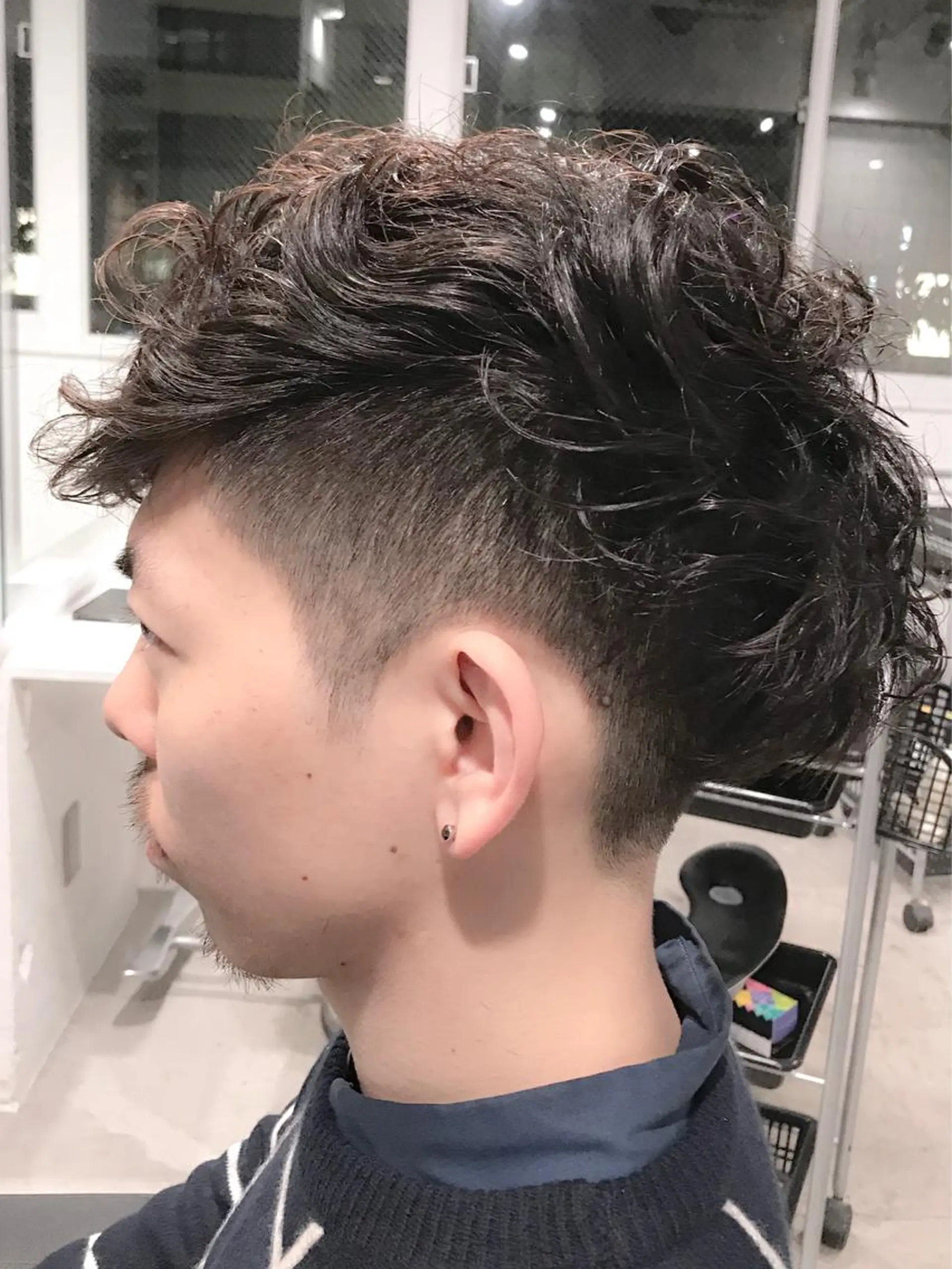 ショート パーマ メンズ Lehm所属・表参道/さあ や/大人ナチュラルのヘアスタイル