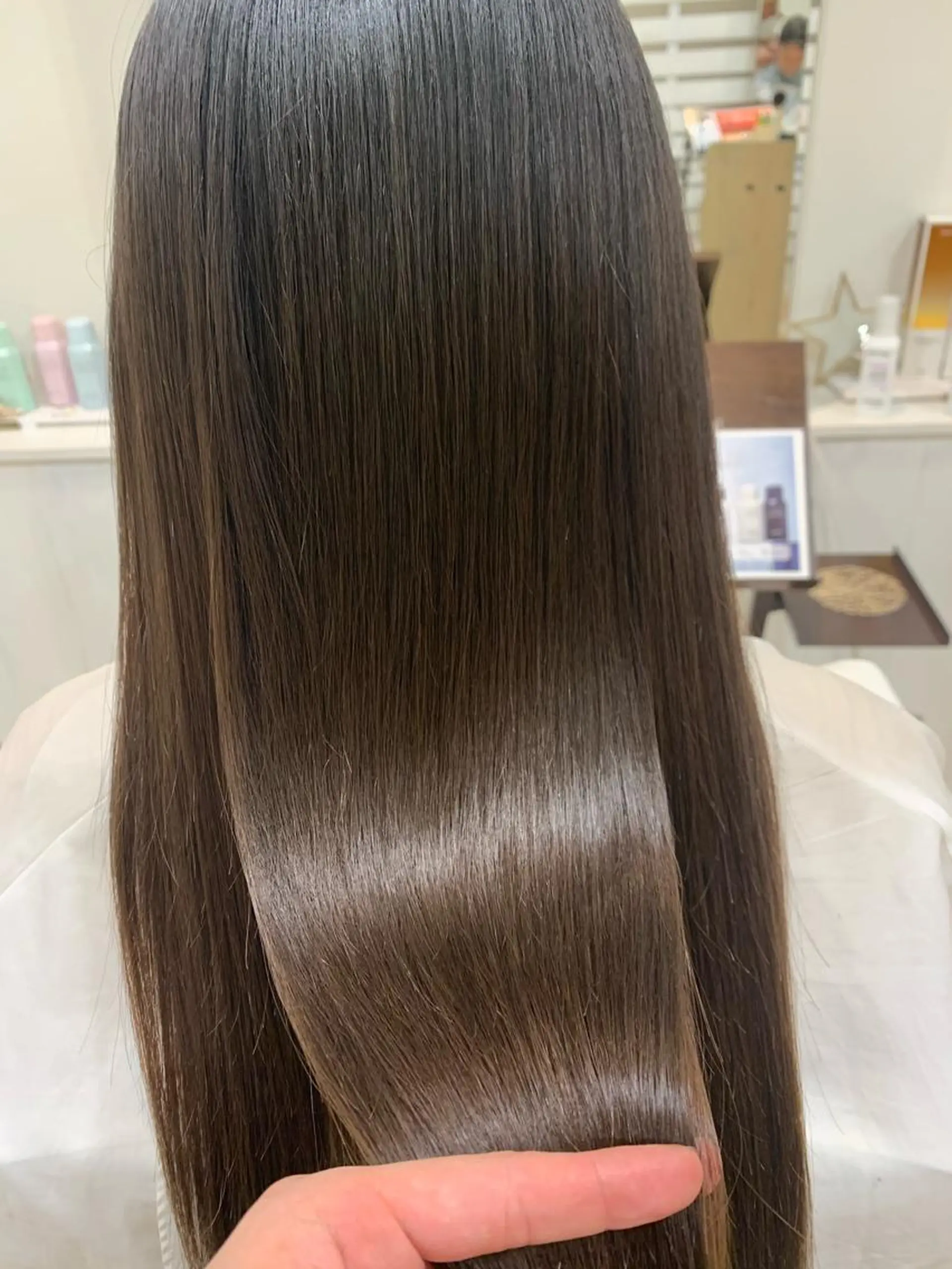 ロング カラー トリートメント ⭐️コテ巻き風パーマ 髪質改善/タナカのヘアスタイル