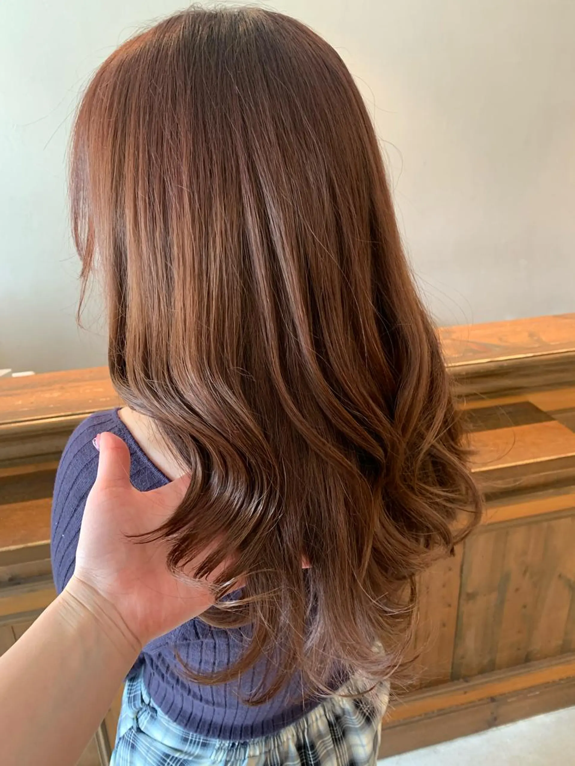 セミロング カラー カット ヘアカラー トリートメント ヘッドスパ 透明感/オリーブ/ グレージュ/YUKAのヘアスタイル