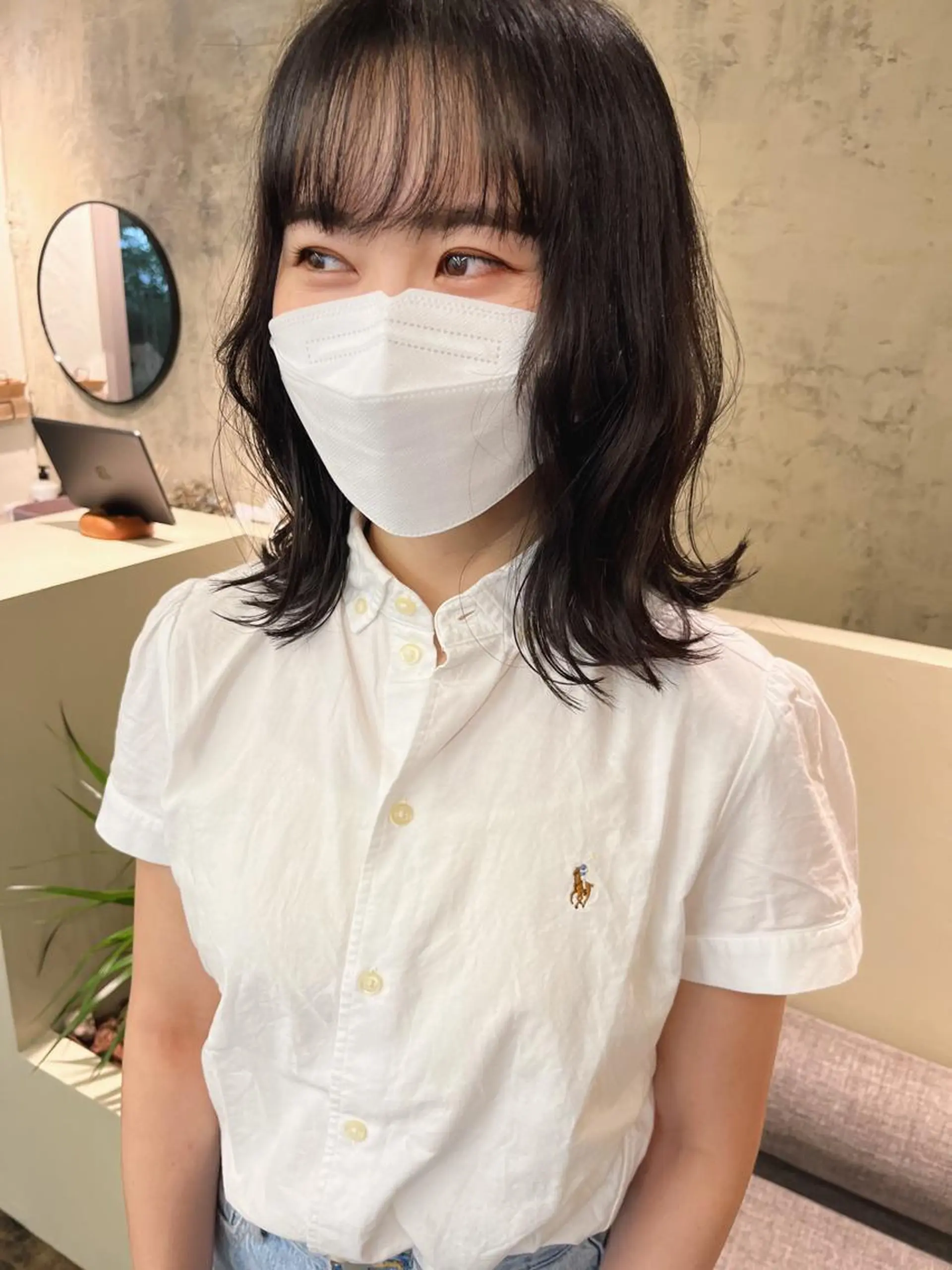 ミディアム カット ヘアカラー 西山 紗耶香🪽 透明感カラー/ボブのヘアスタイル