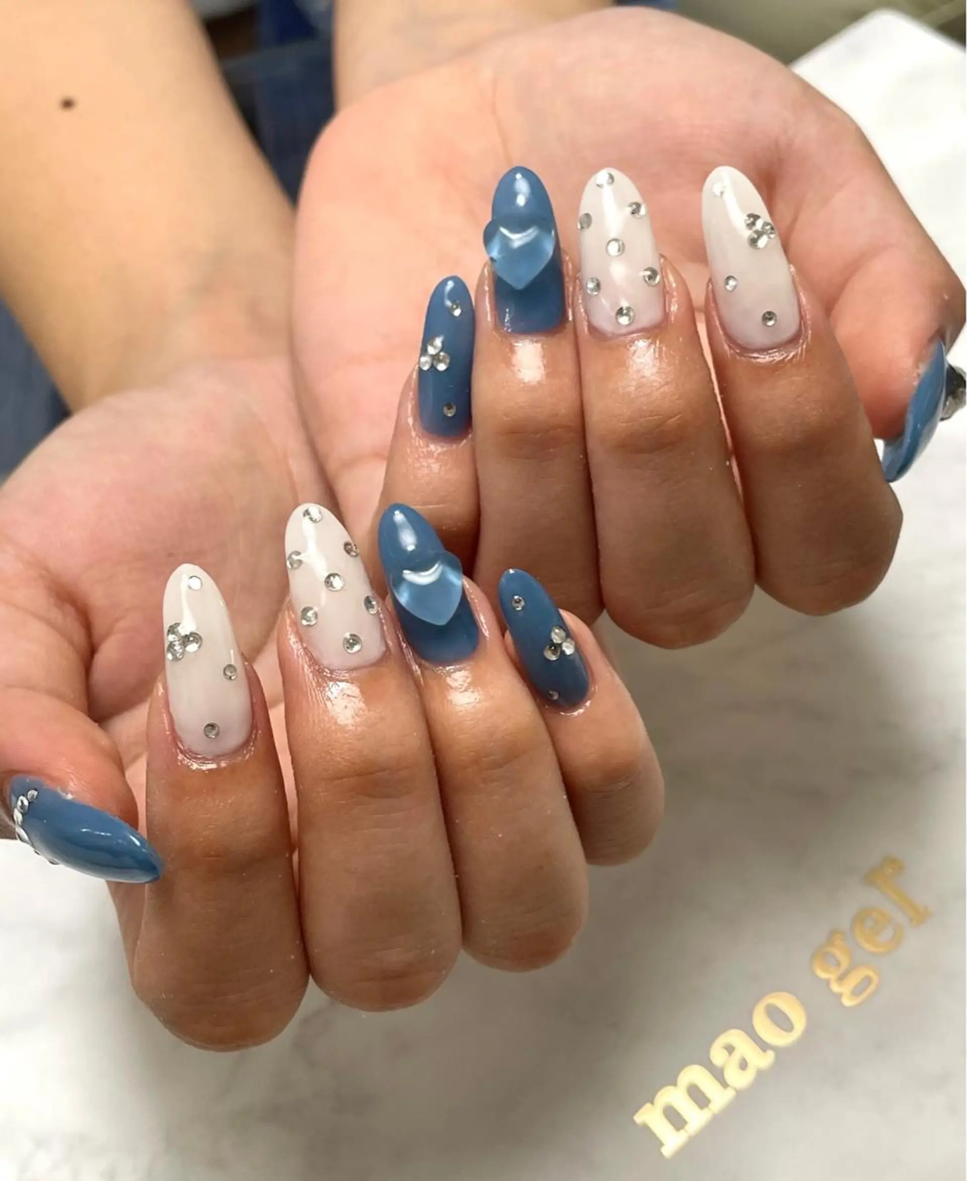 ネイル クリアネイル ハート ハンドネイル ray's nailのネイルデザイン