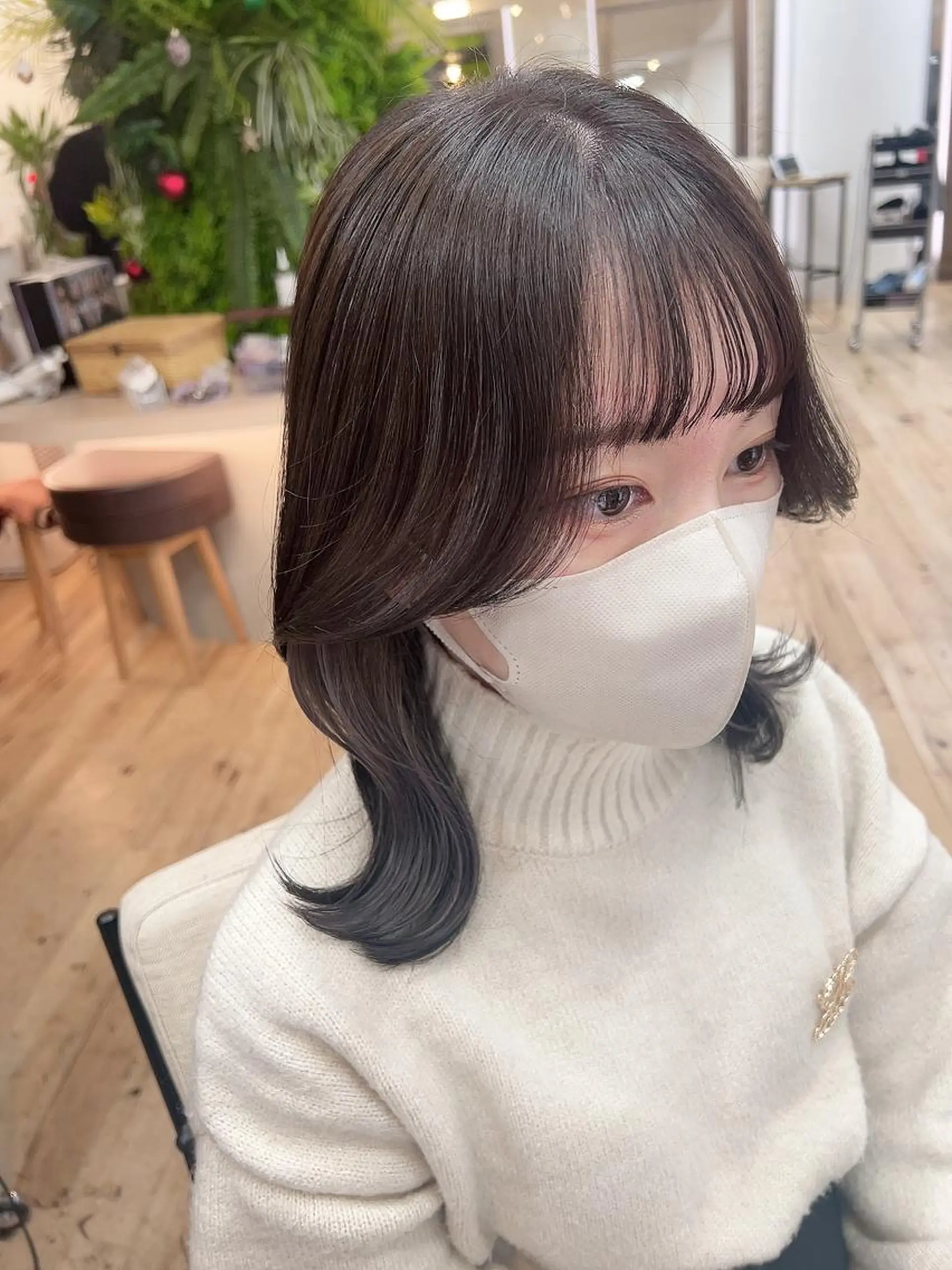 ミディアム カット ヘアカラー 🩶韓国/似合わせ/ さわ🩶のヘアスタイル