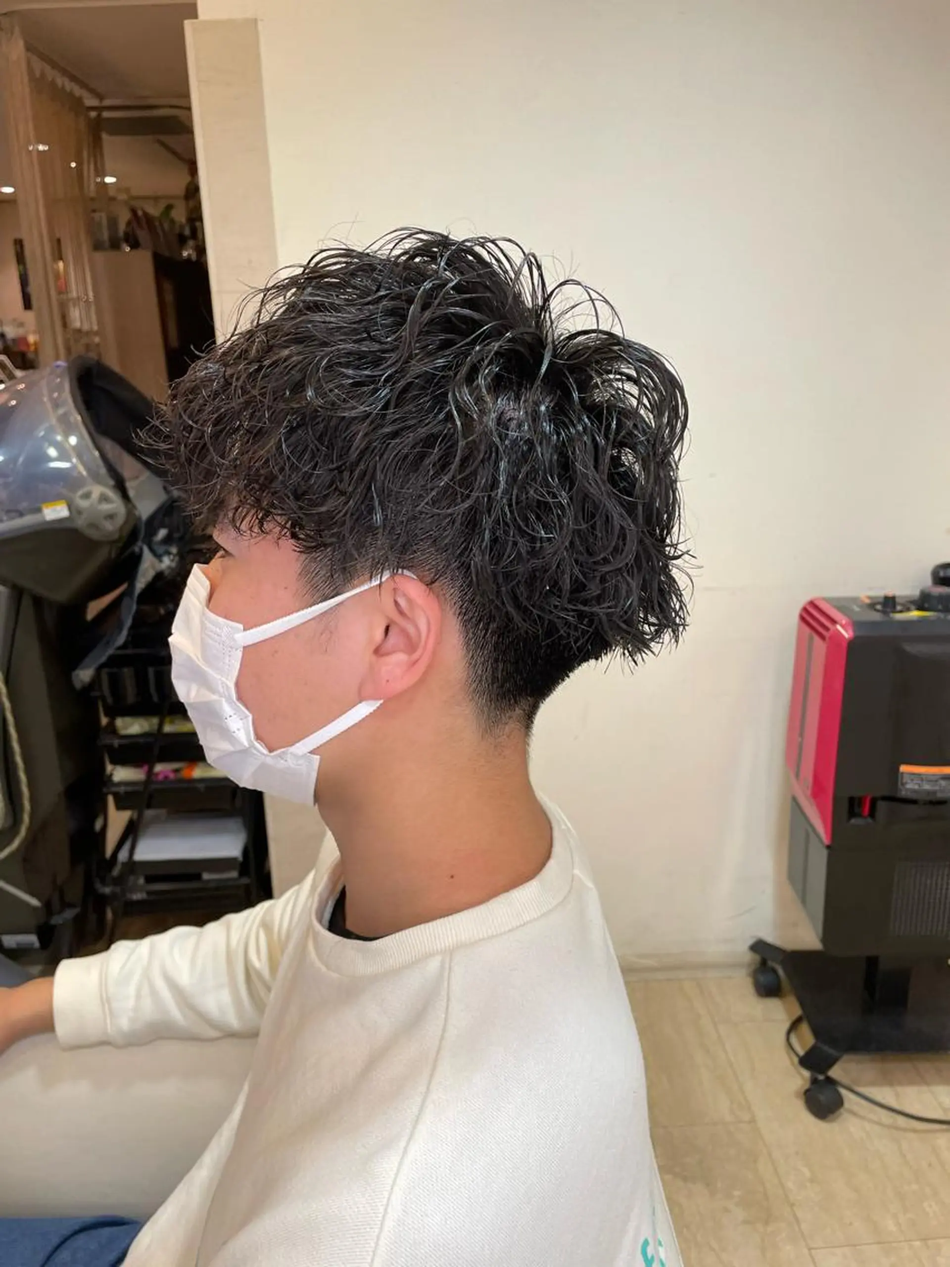 ミディアム パーマ メンズ メンズパーマ 赤司 泰樹のヘアスタイル