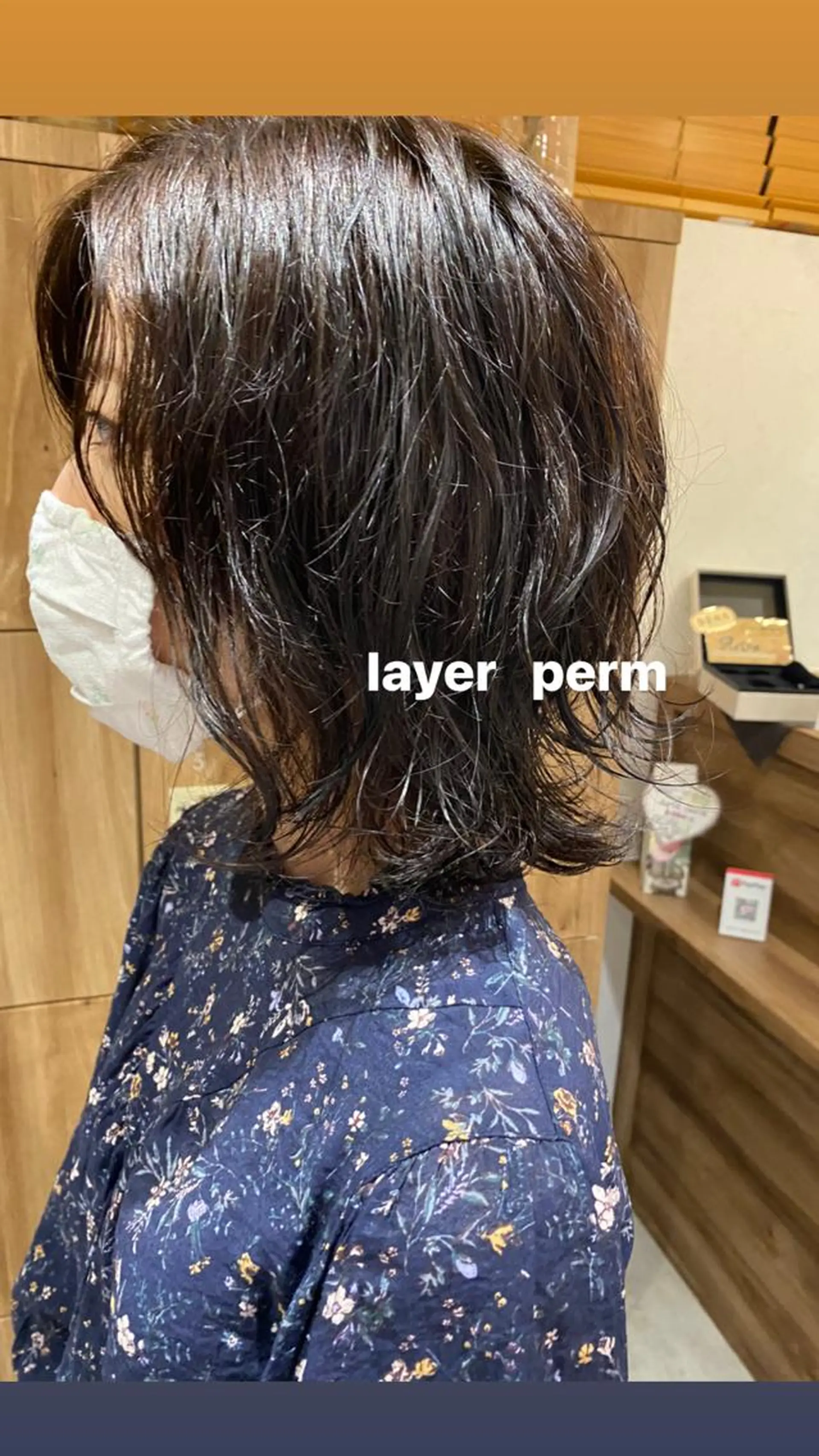 ミディアム カラー パーマ ミディアムパーマ 外ハネヘア ヘアカラー パーマ パーマ指名No1 /namiのヘアスタイル