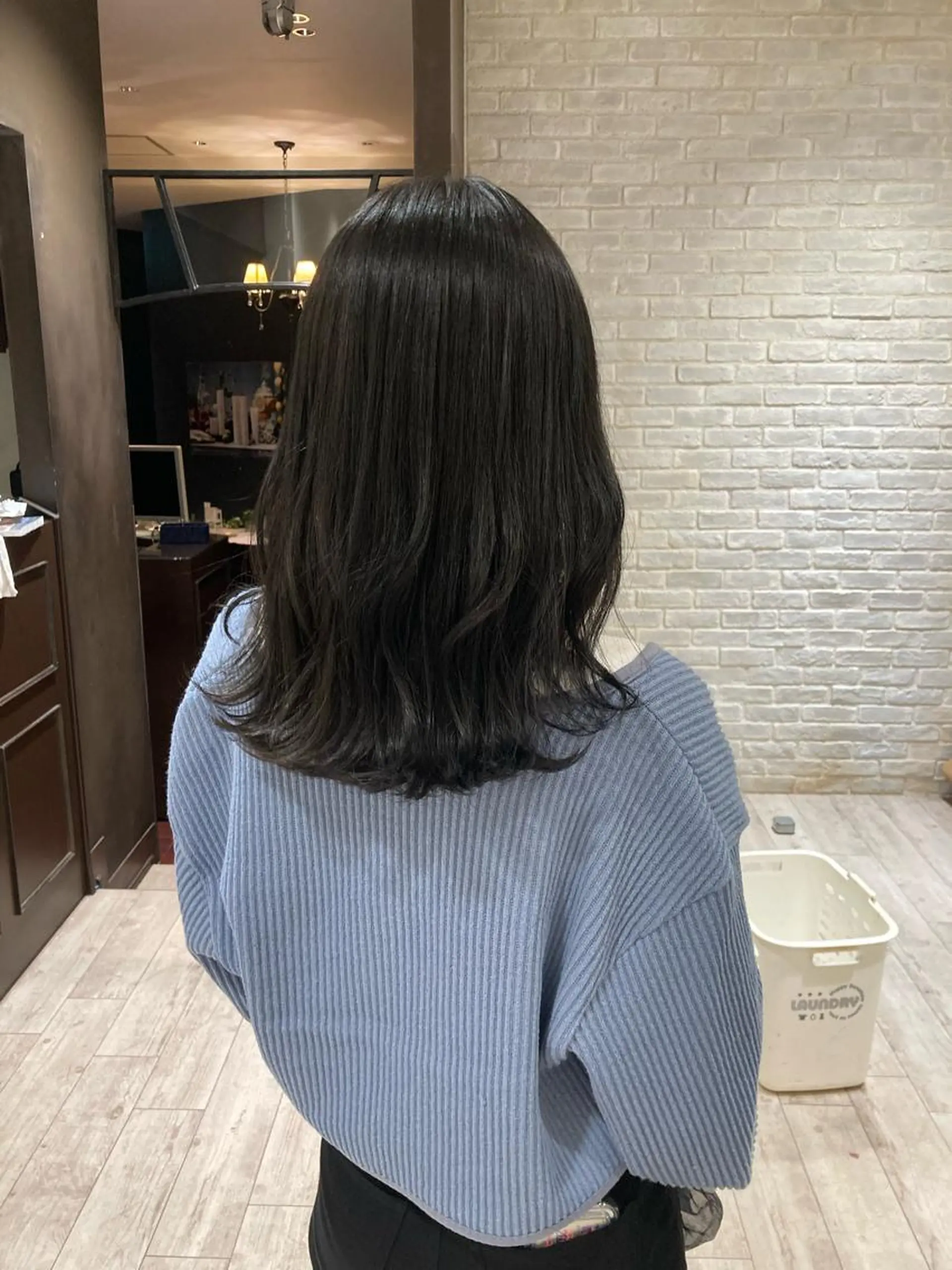 ロング カラー 曲がる縮毛矯正 LIBER 　岩名のヘアスタイル