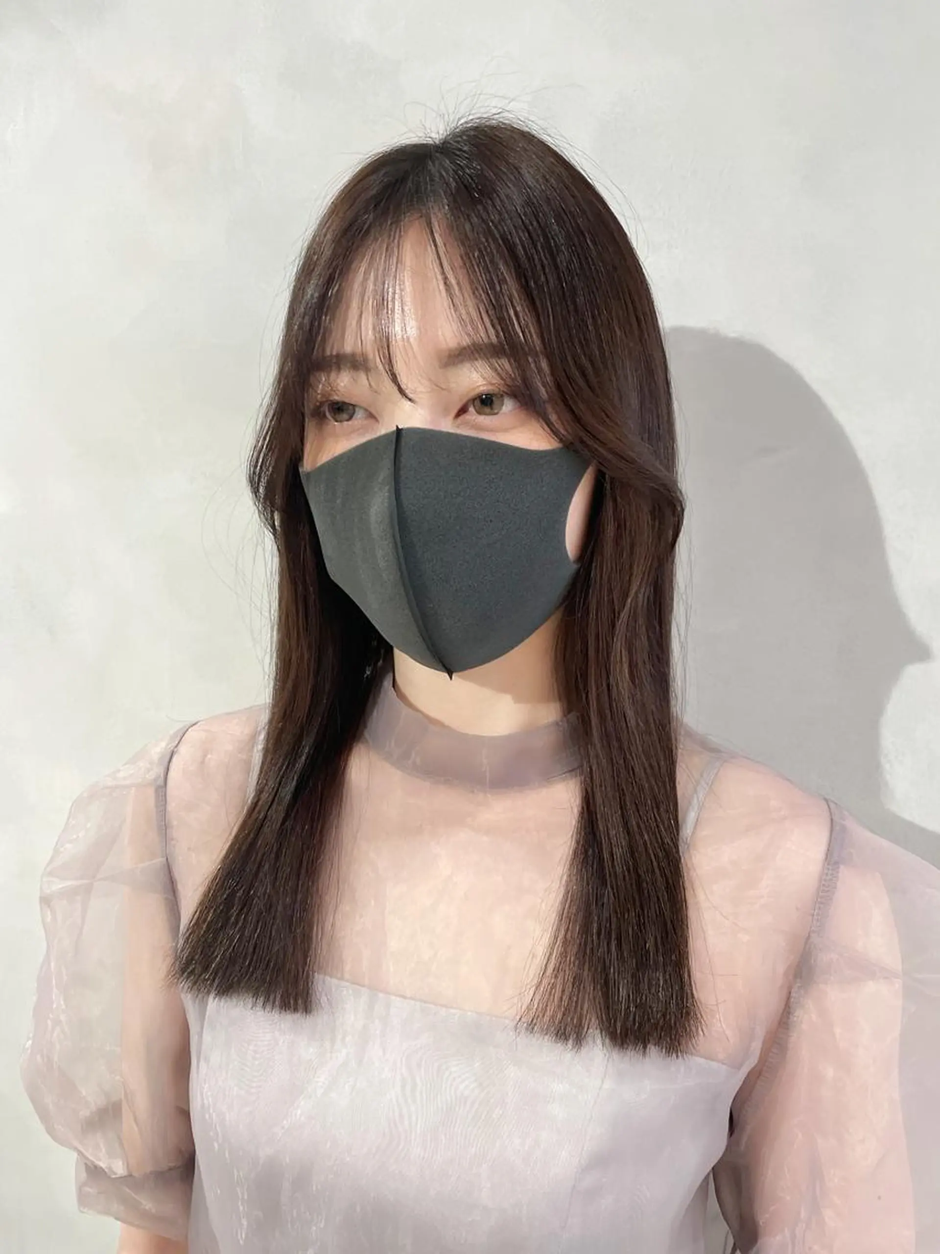 セミロング 韓国風ヘア カット ヘアカラー トリートメント ❤︎︎韓国ヘア❤︎︎ 𝑺𝒉𝒊𝒉𝒐のヘアスタイル