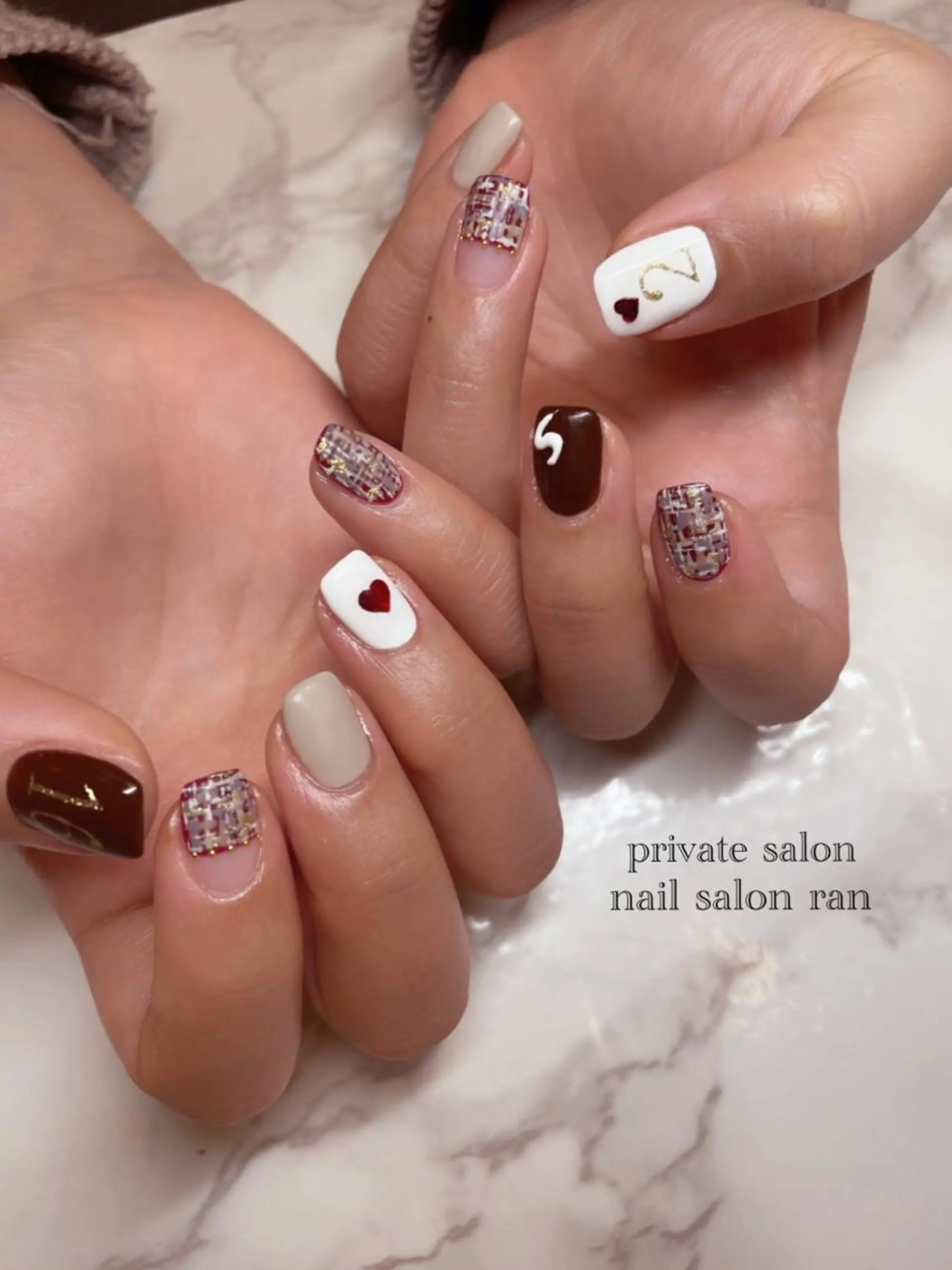 ネイル バレンタイン nailsalon ranのネイルデザイン