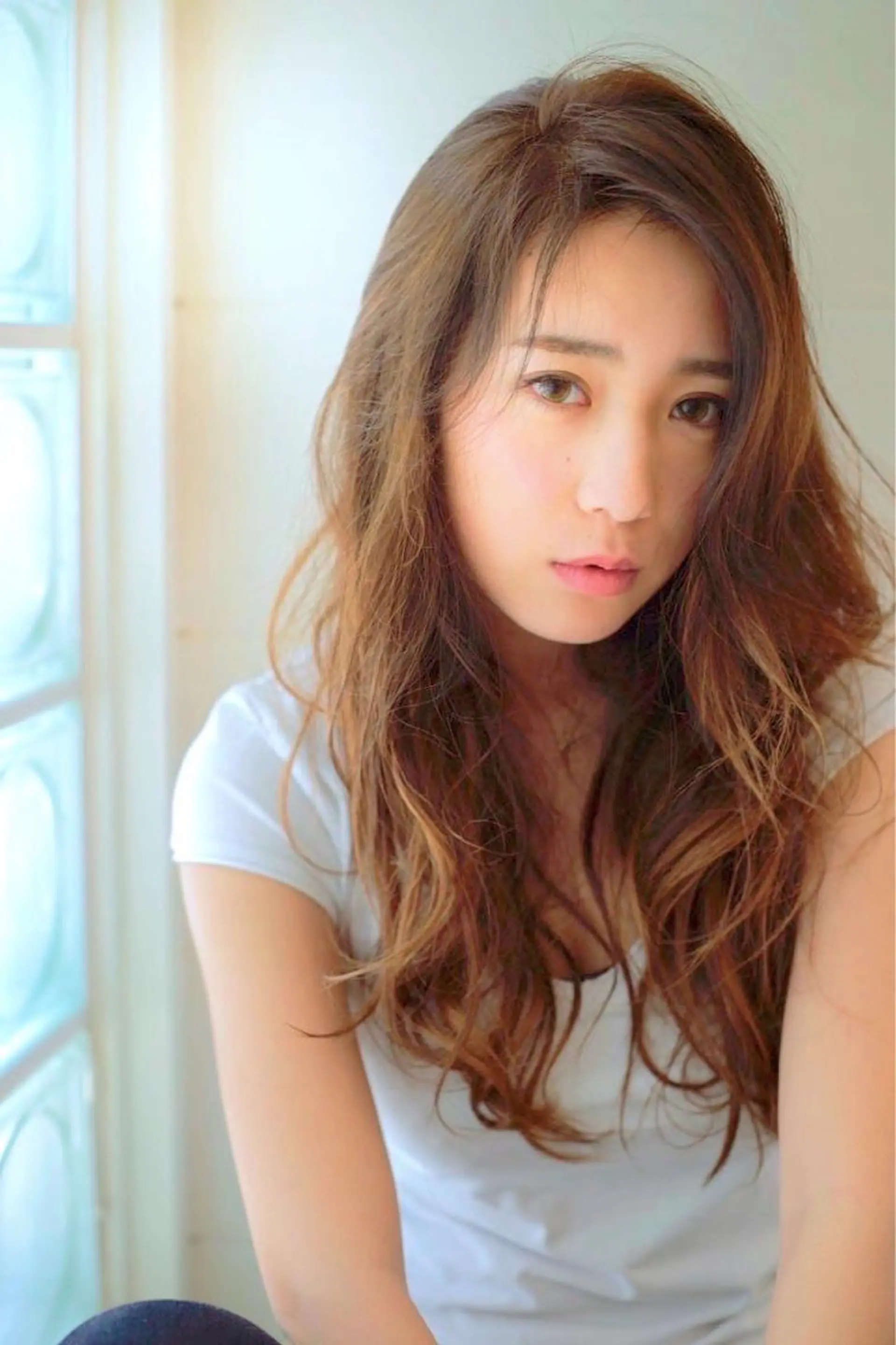 セミロング ロング カラー パーマ Lehm所属・表参道/さあ や/大人ナチュラルのヘアスタイル