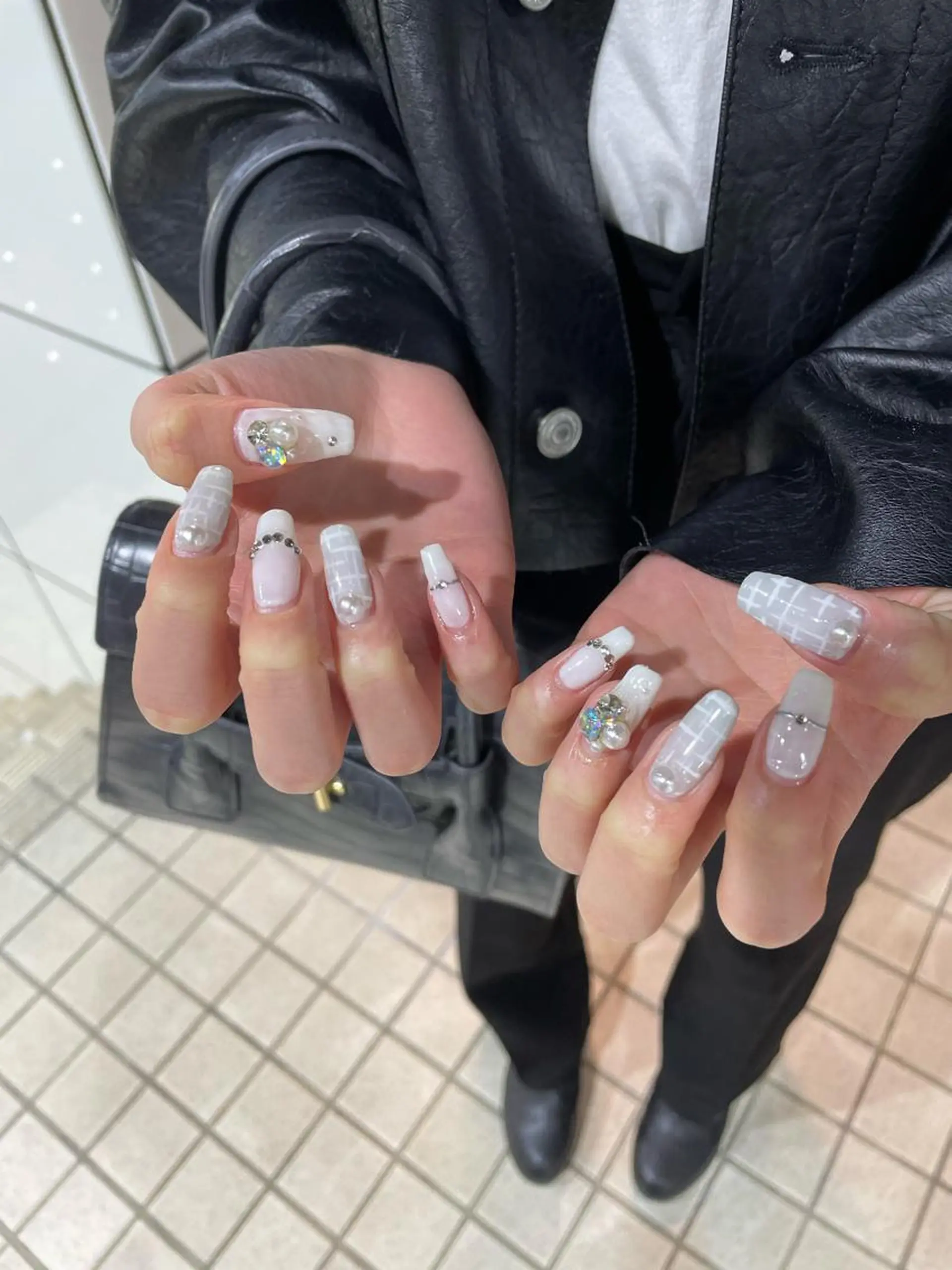 ネイル アートネイル メンズネイル ツイードネイル ハンドネイル メンズ/艶髪/カラー サクラ🌸のヘアスタイル