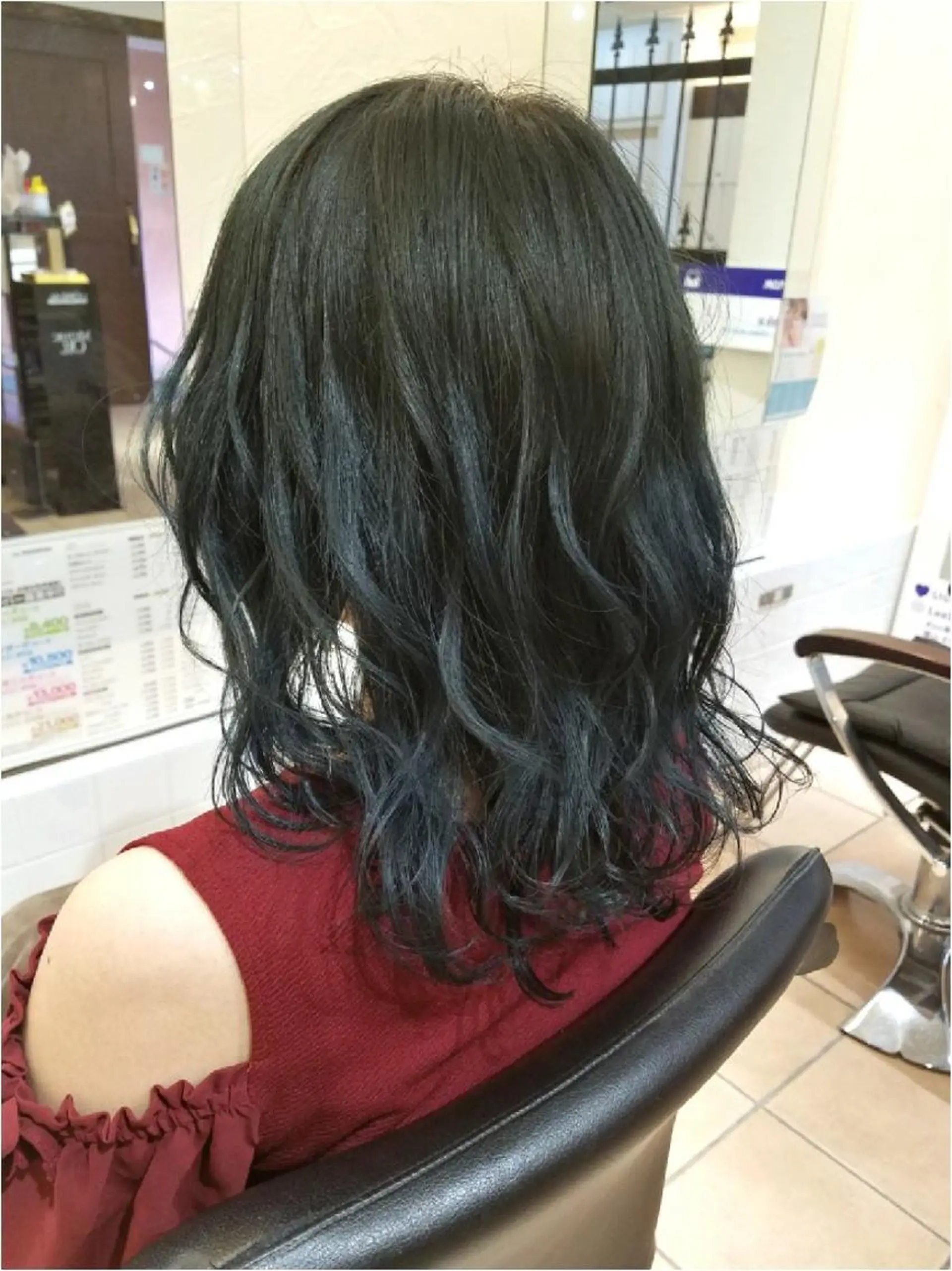 ミディアム カラー ヘアアレンジ ブルーカラー ブルージュ 【髪質改善美容師】t occa茨木篠原健太のヘアスタイル
