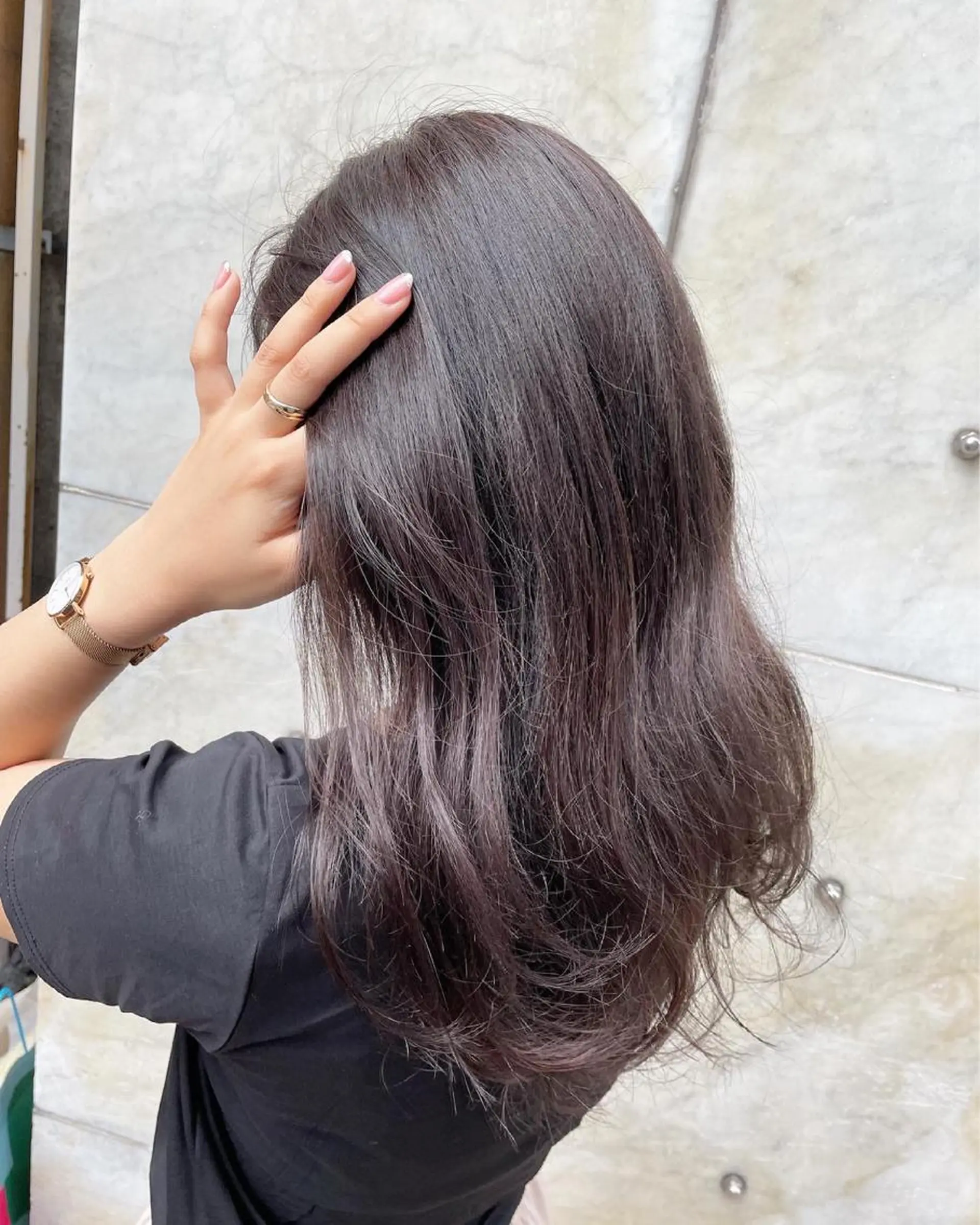 ロング カラー ショコラグレージュ グレージュ JIL BLAN 京都所属・RU RIのヘアスタイル