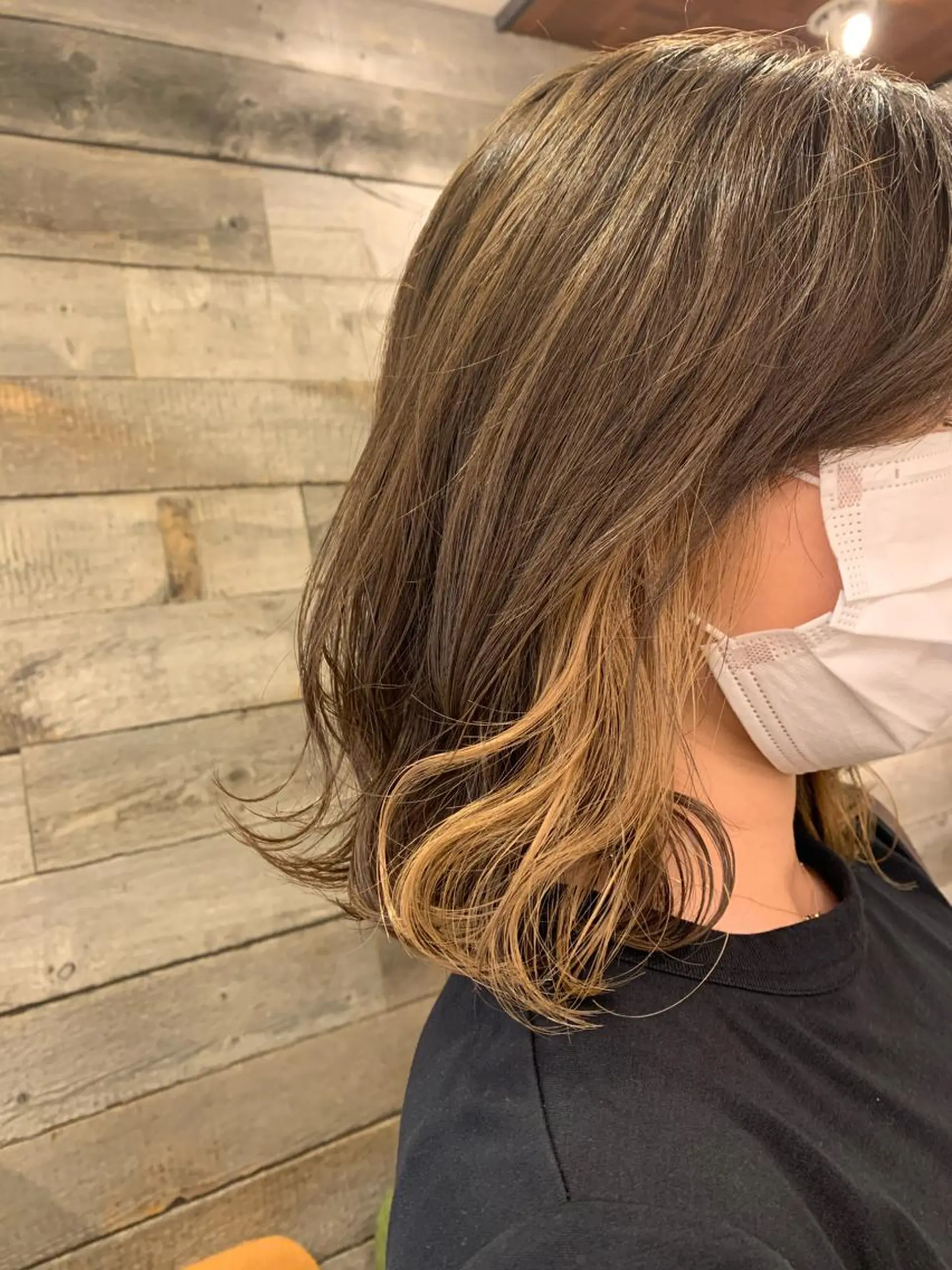 ミディアム カラー ヘアアレンジ ヘアカラー kei/透明感カラー /ベージュ/髪質改善のヘアスタイル