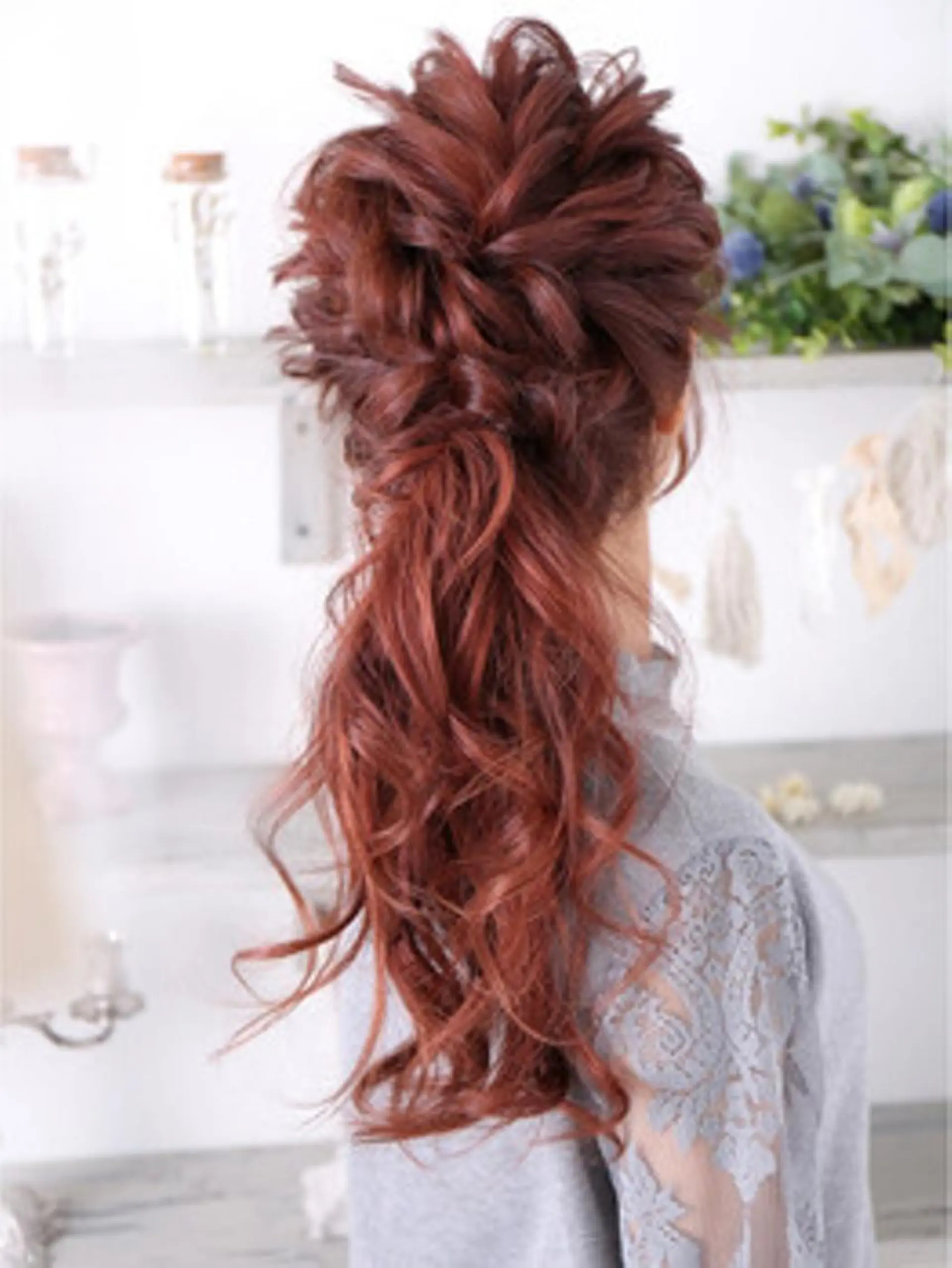 ロング エクステ/TARKY 編み込みエクステのヘアスタイル