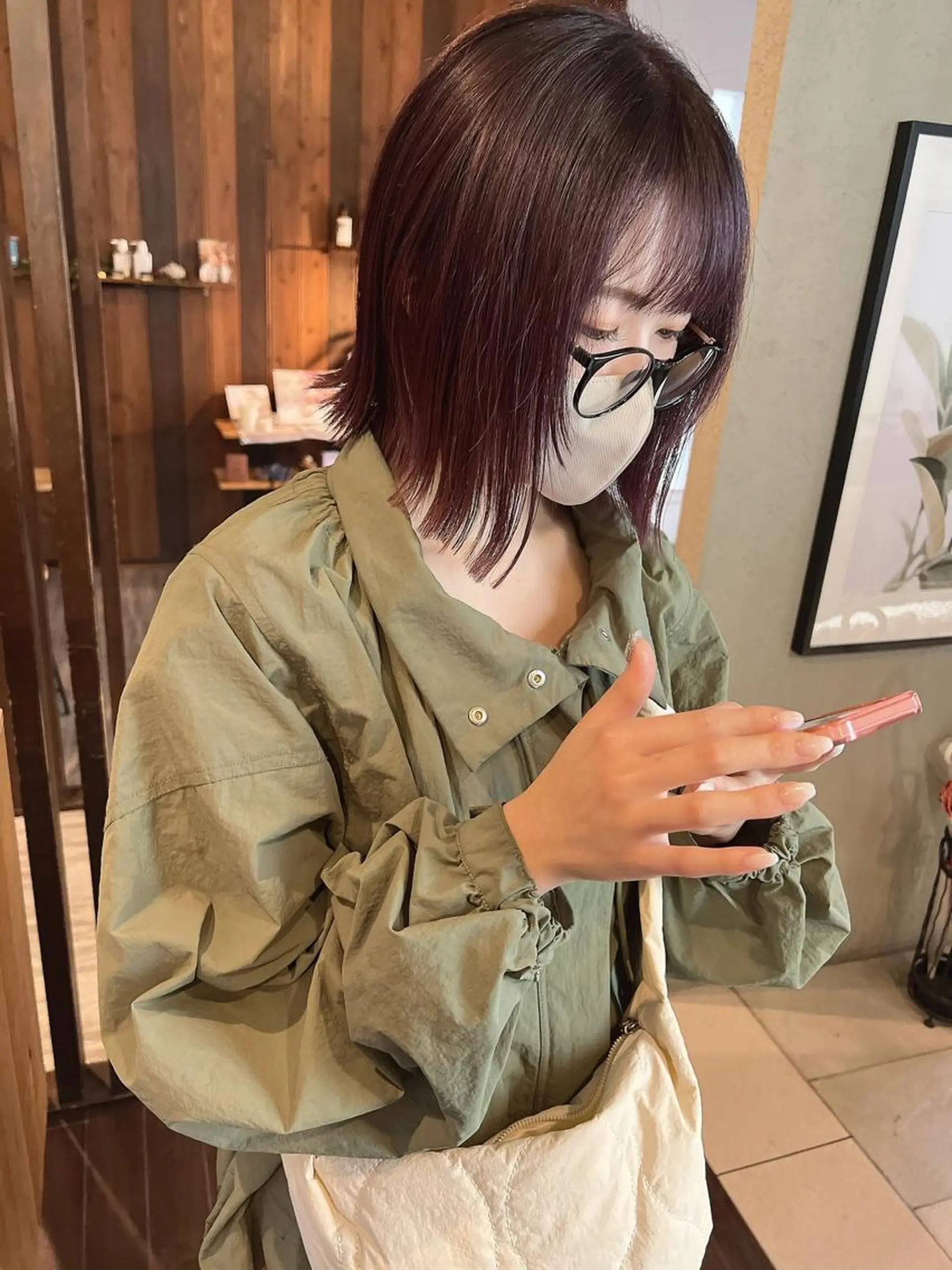 ミディアム ヘアカラー 具志 正太のヘアスタイル