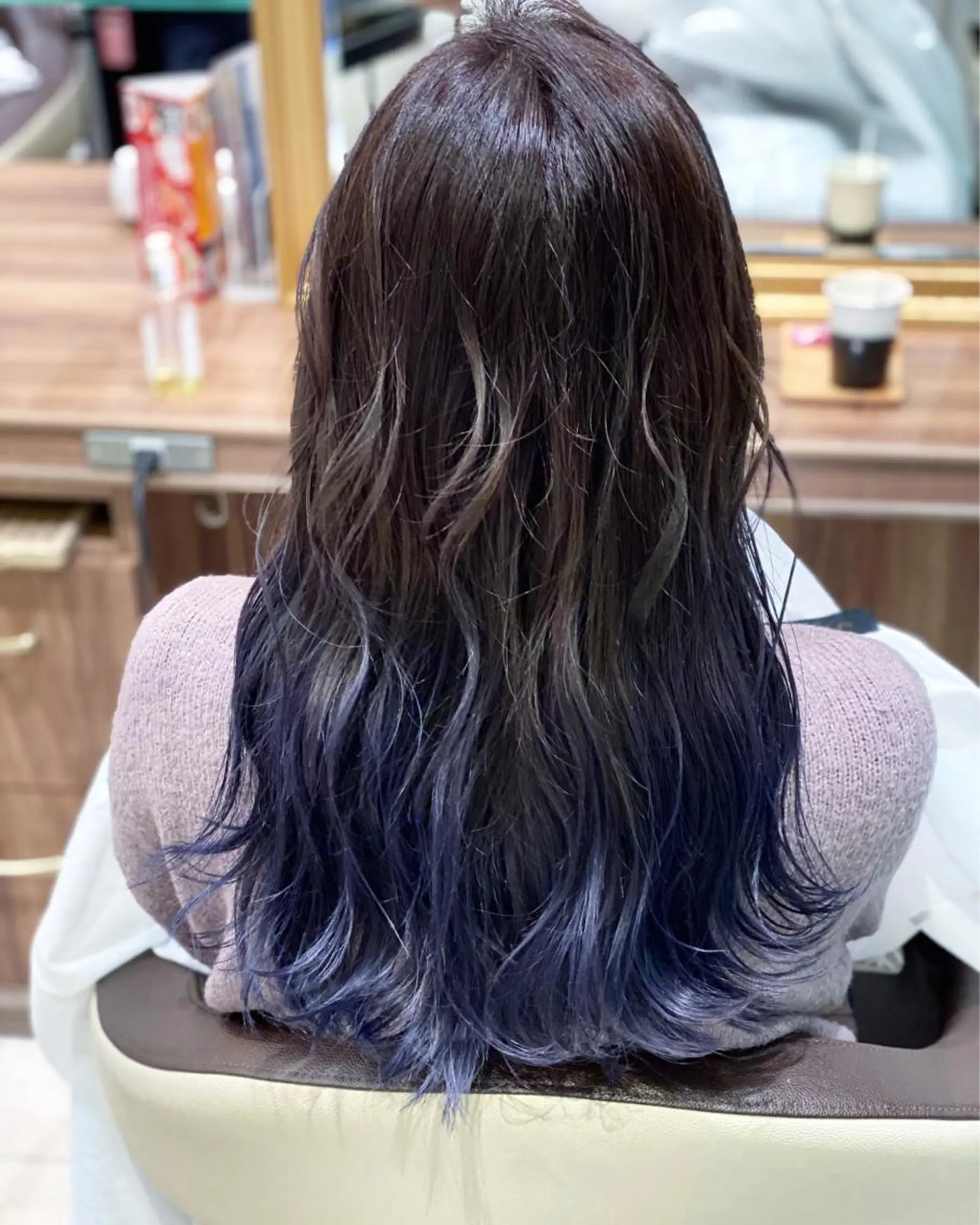 ロング カラー グラデーションカラー パープルカラー 💎大人ハイライト 💎上杉一也💎のヘアスタイル