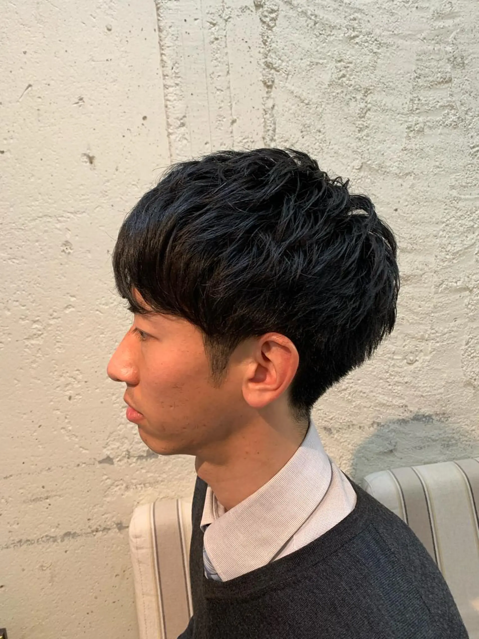 ショート メンズ ショートレイヤー レイヤーカット ショートヘア 髪質改善ストレート/ ブリーチ／渋谷　福田のヘアスタイル