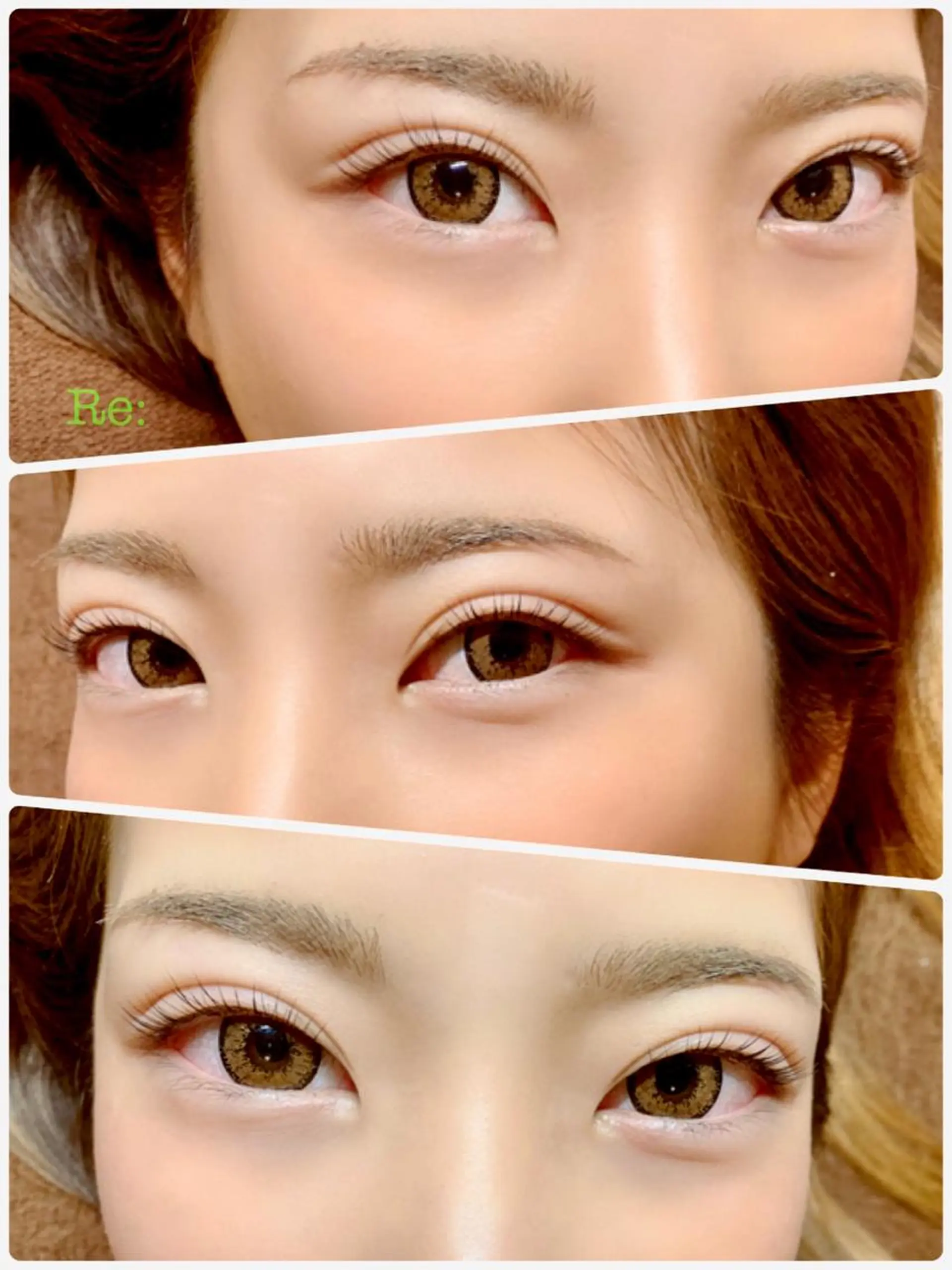 マツエク・マツパ 目尻長め ナチュラル パリジェンヌラッシュリフト 一重×まつ毛パーマ Lash Re：のマツエク・マツパデザイン