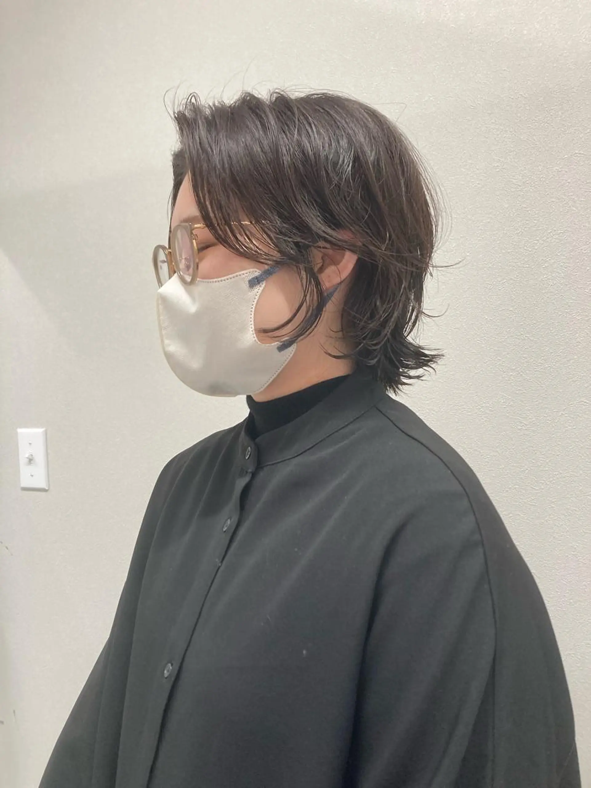 ミディアム パーマ Izumi所属・ヨシアキ/パーマ/ ウルフ/ボブ/メンズのヘアスタイル