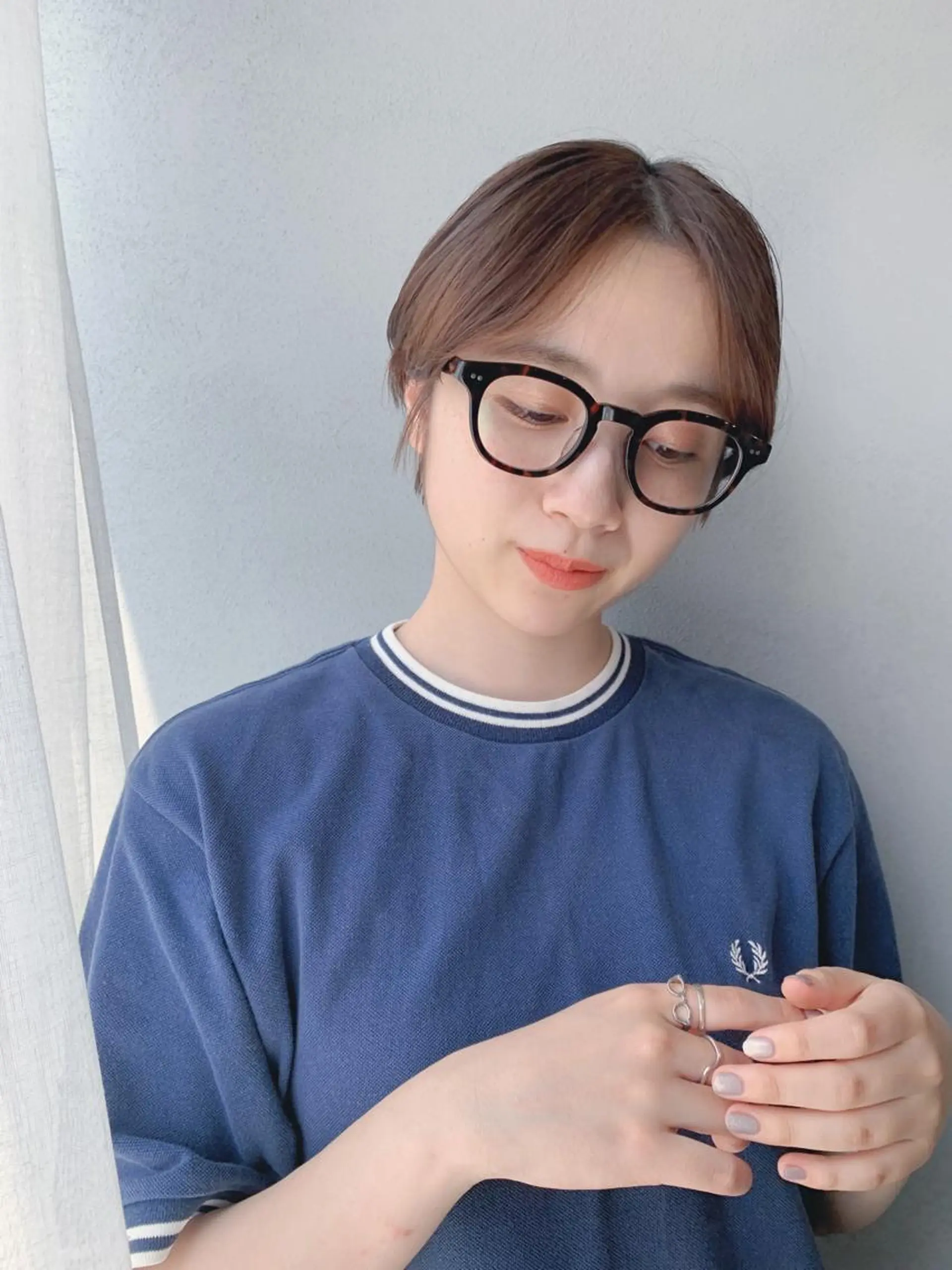 ショート カラー ボブパーマコテ巻き風 パーマNo1深江秀平のヘアスタイル