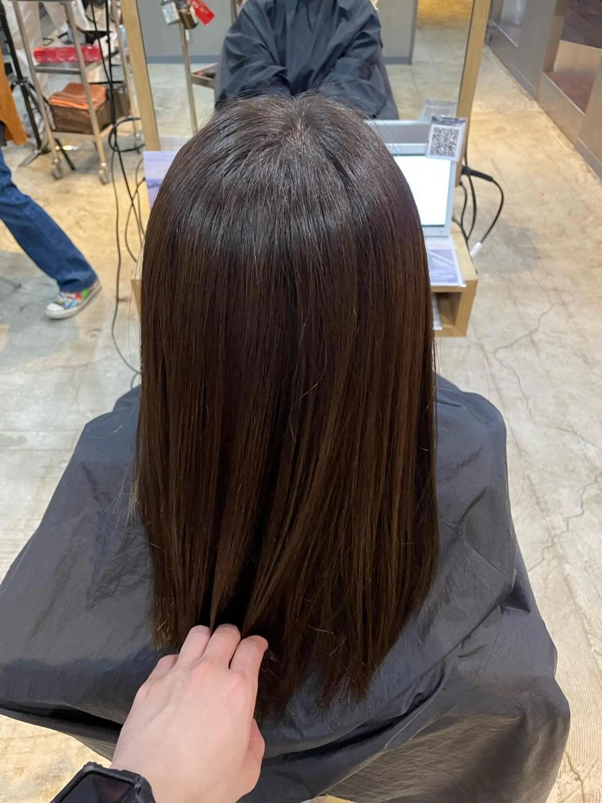 セミロング カラー 上村 颯のヘアスタイル