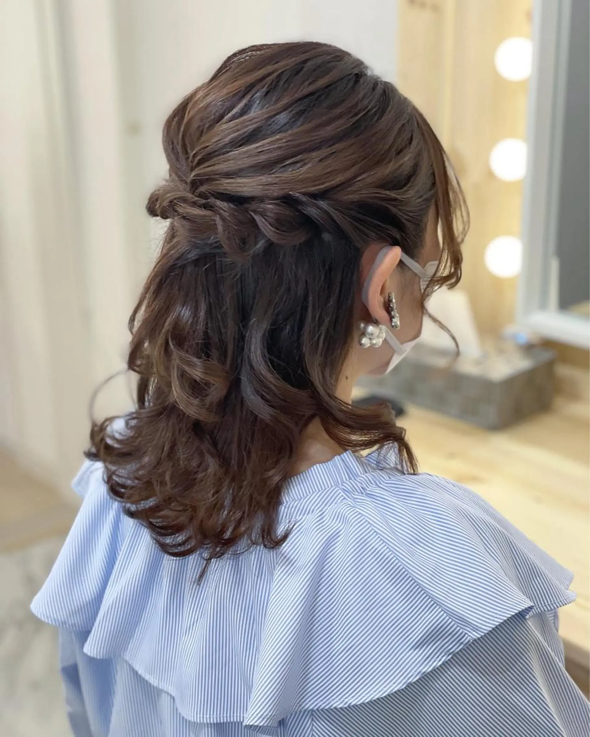 セミロング ヘアセット 鷲見 望のヘアスタイル