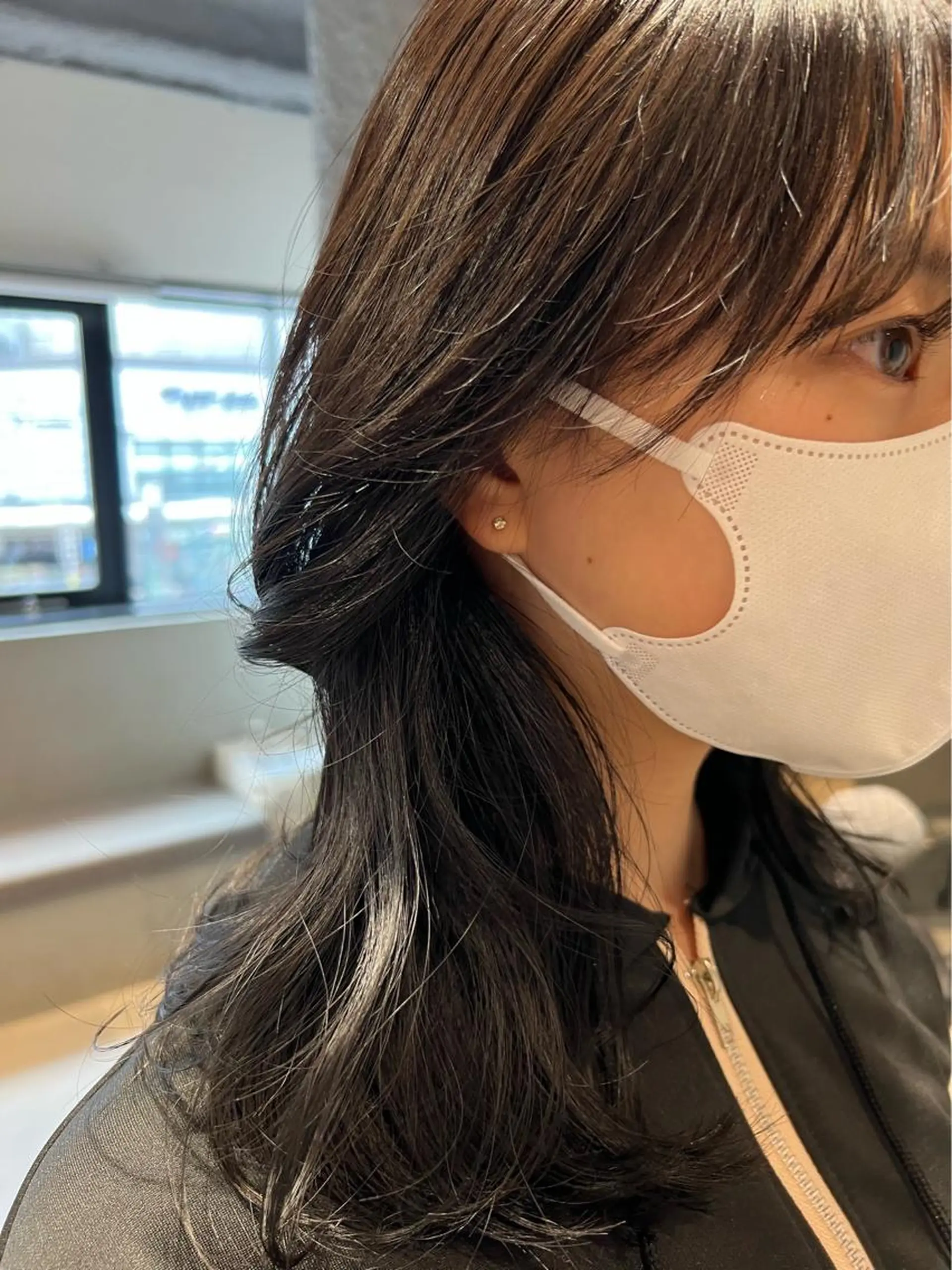 セミロング カラー アッシュ トリートメント ロカリタ　河原町三条所属・🌐👽フクイ キララ🌎💎のヘアスタイル