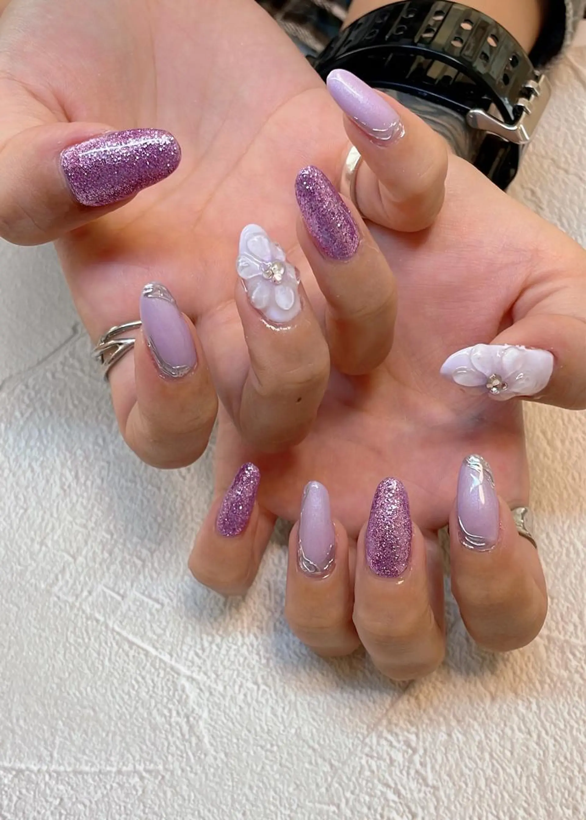 ロング ネイル nail salon Farbe〜ファルべのネイルデザイン