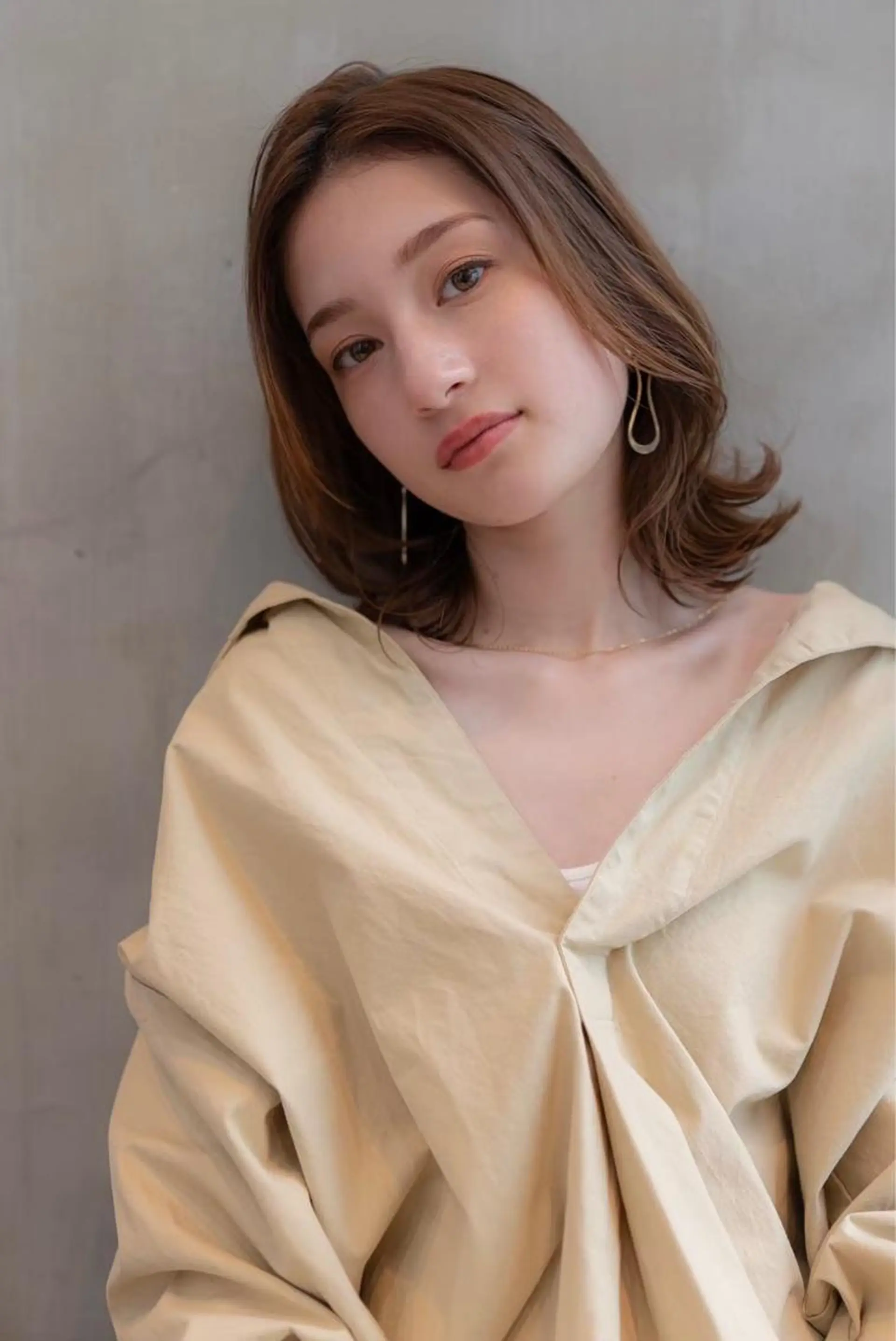 ミディアム カラー カット ヘアカラー トリートメント 🉐レイヤー/塩見 弘樹🉐渋谷のヘアスタイル