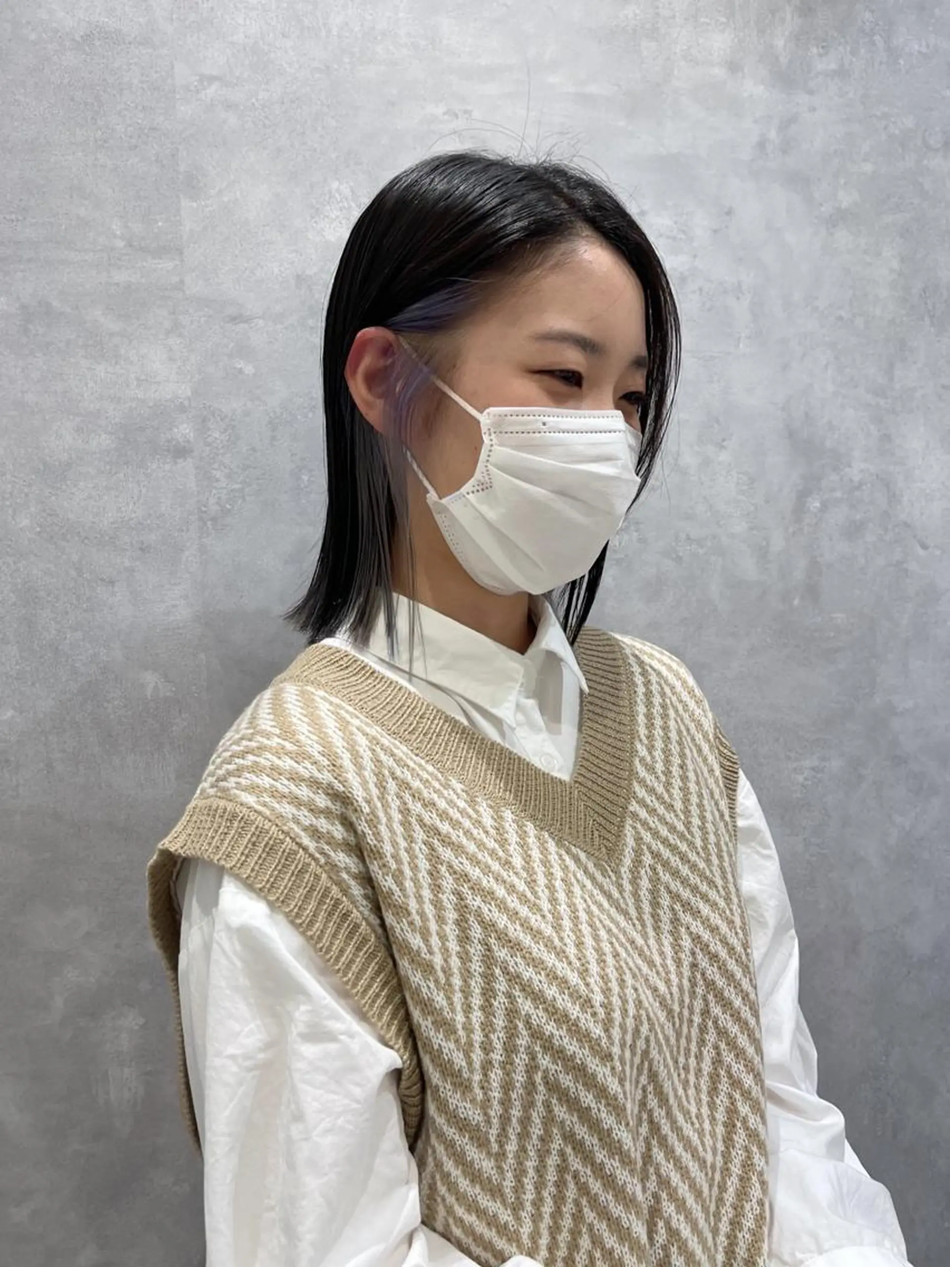 ミディアム カラー ブリーチ インナーカラー パープルカラー ヘアスタイルは 『キーちゃん』に!のヘアスタイル