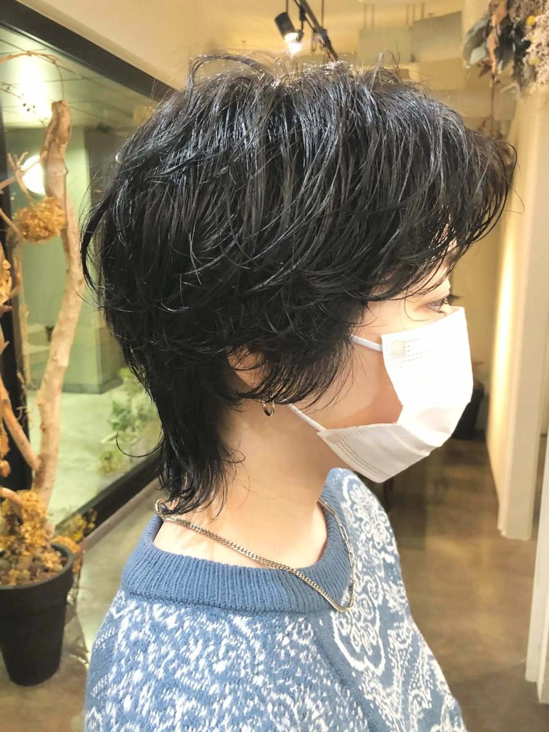 ショート パーマ ウルフカット カット パーマ 千葉 郁也のヘアスタイル