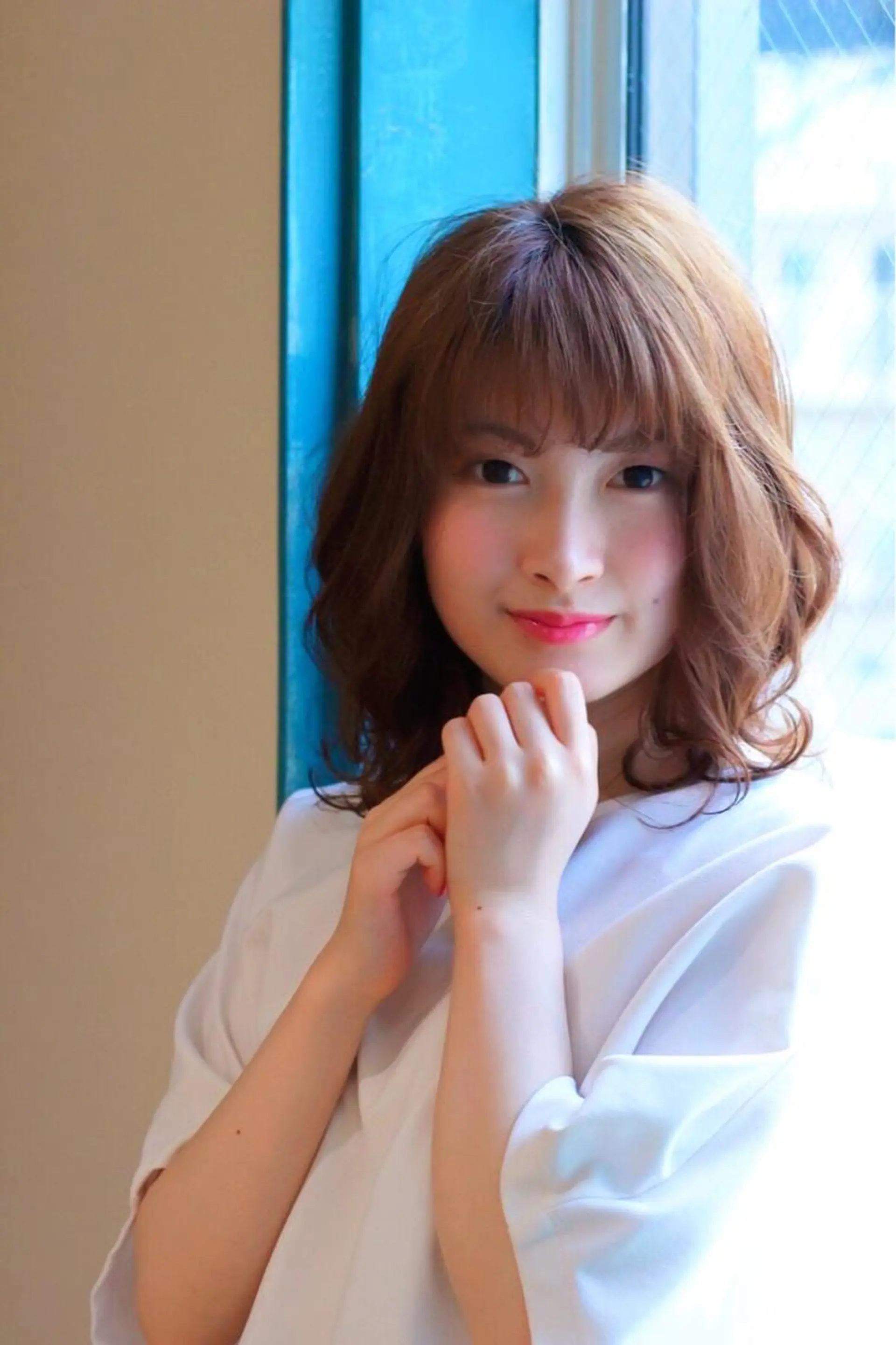 ミディアム カラー ミディアムパーマ アメリラブヘアー 土屋 洋平のヘアスタイル